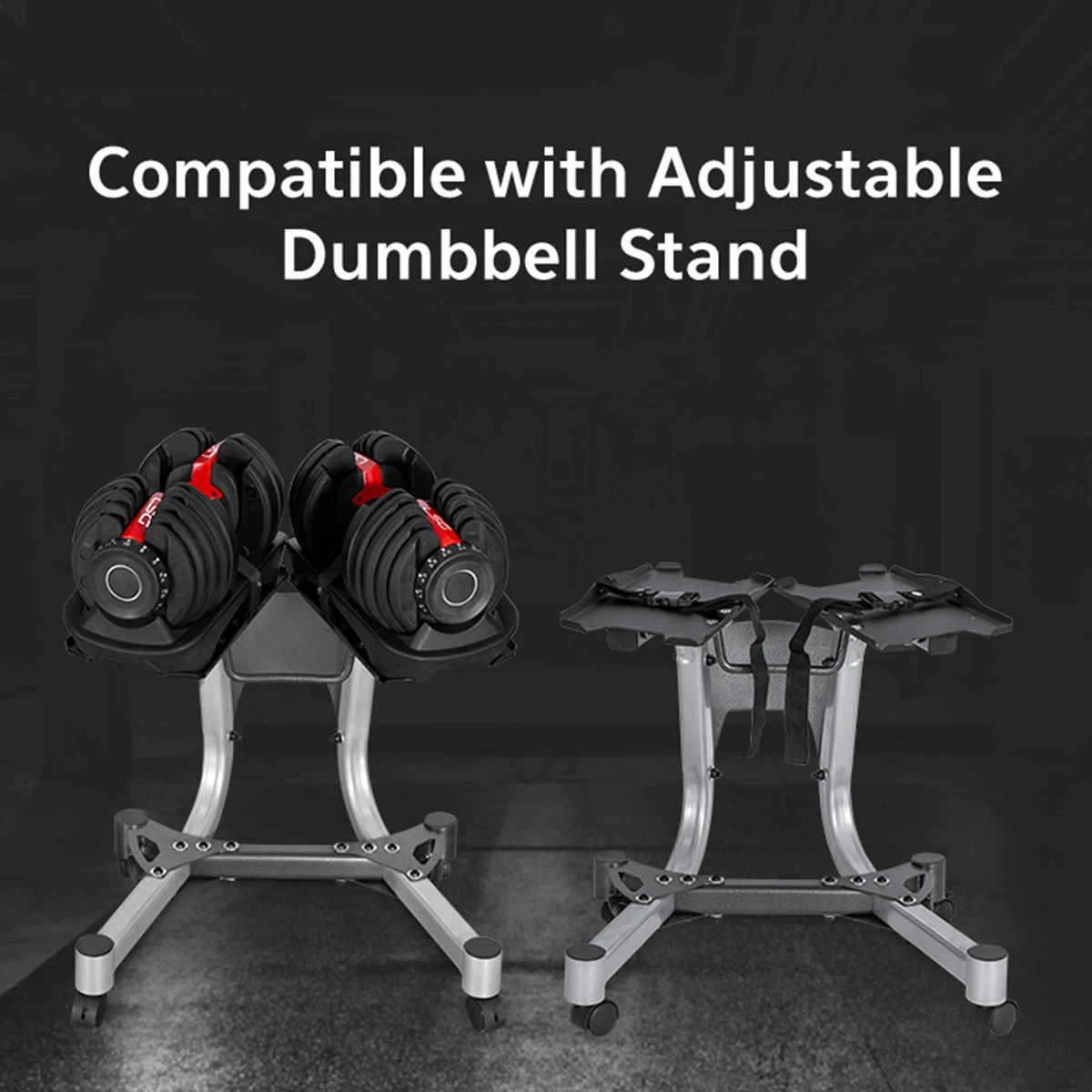 5 LSG 52.5lbs Adjustable Dumbbell Pair - Black, 5 of 6