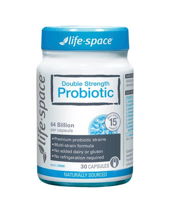 Life-Space 30pc Double Strength Probiotic 64 Billion Capsules Supplement