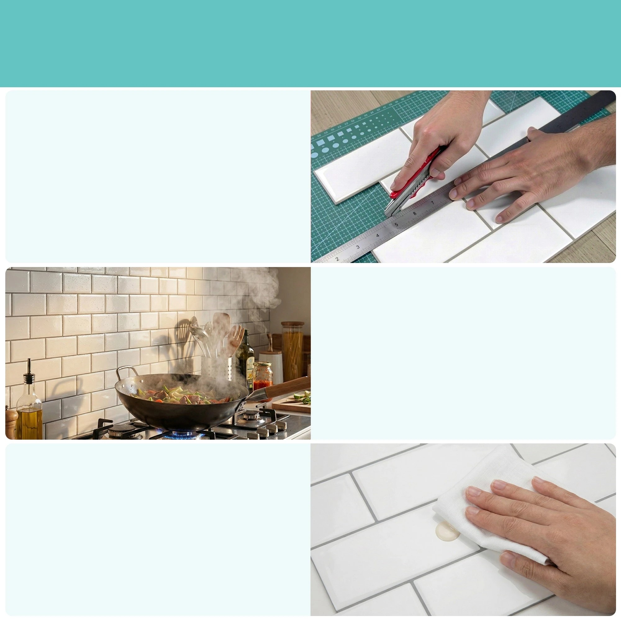 5 Artiss 3D Peel and Stick Wall Tiles Self Adhesive Subway Backsplash 10 Sheets - White, 5 of 8