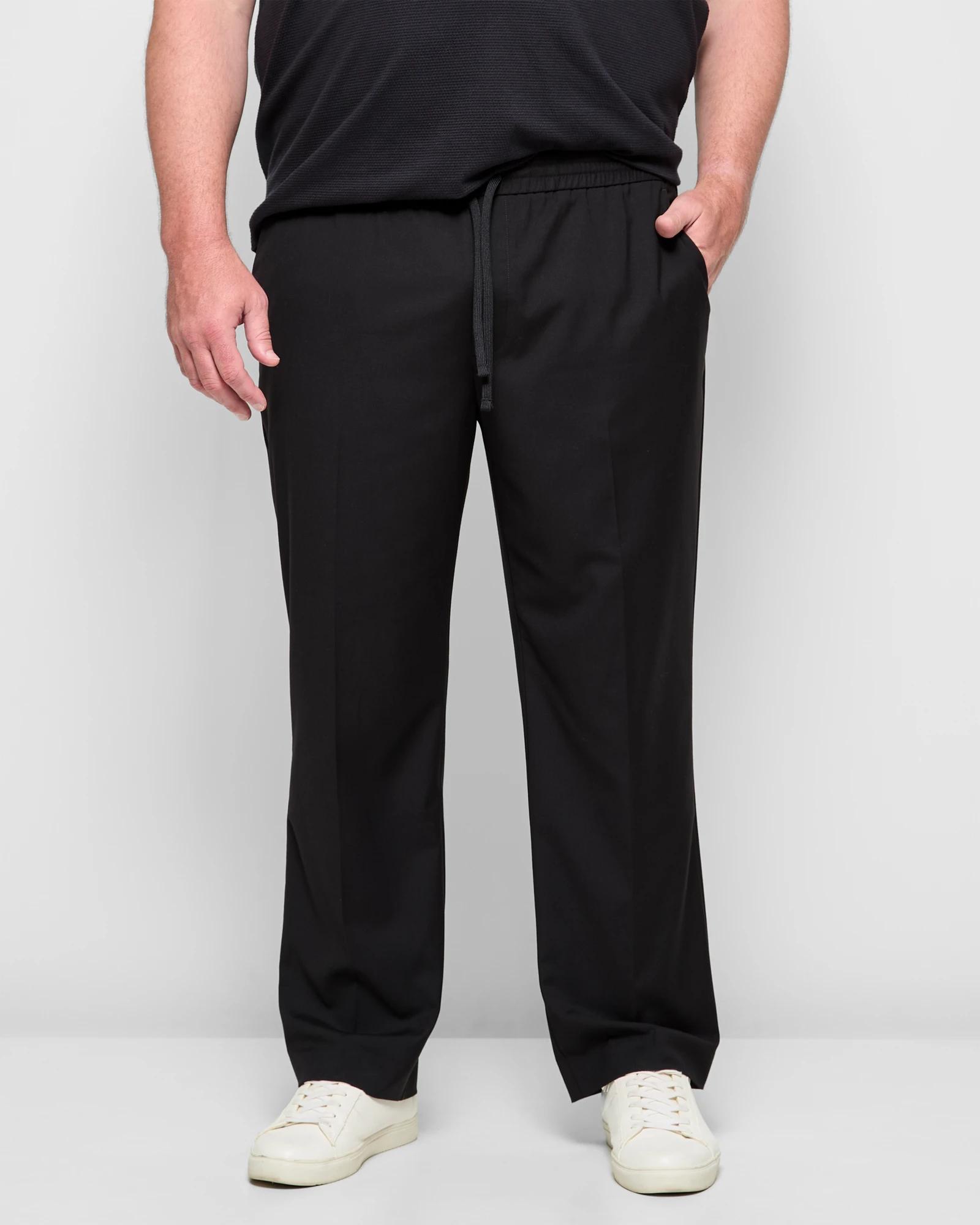 1 Target Plus Size Elastic Waist Trousers BLACK, 1 of 5