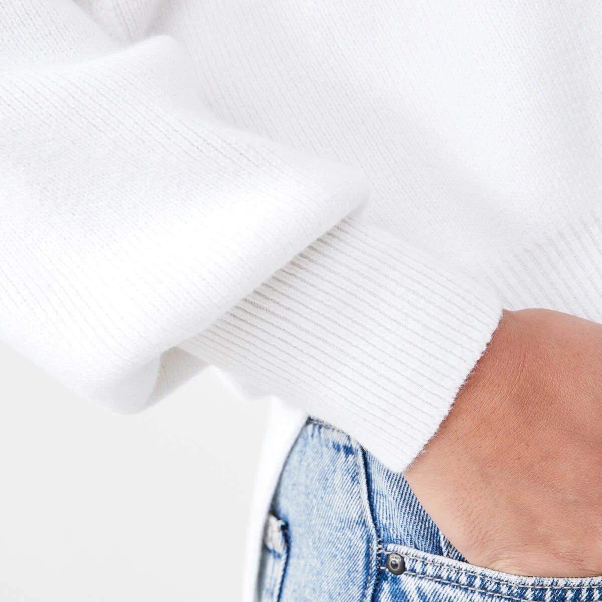6 Oversized Crew Neck Jumper WHITE, 6 of 7