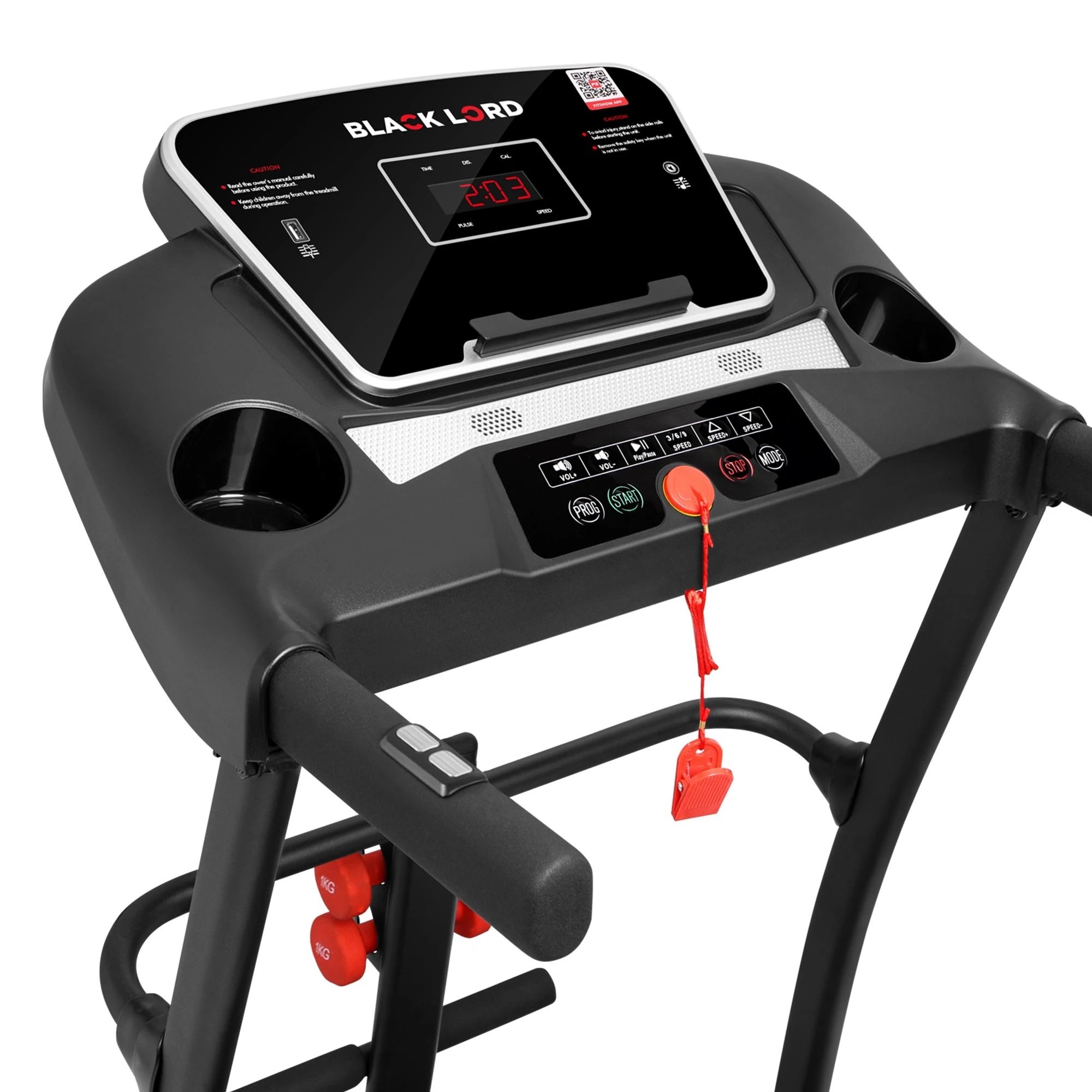 4 Black Lord Treadmill Electric Exercise Machine Run Home Gym Fitness Foldable, 4 of 10