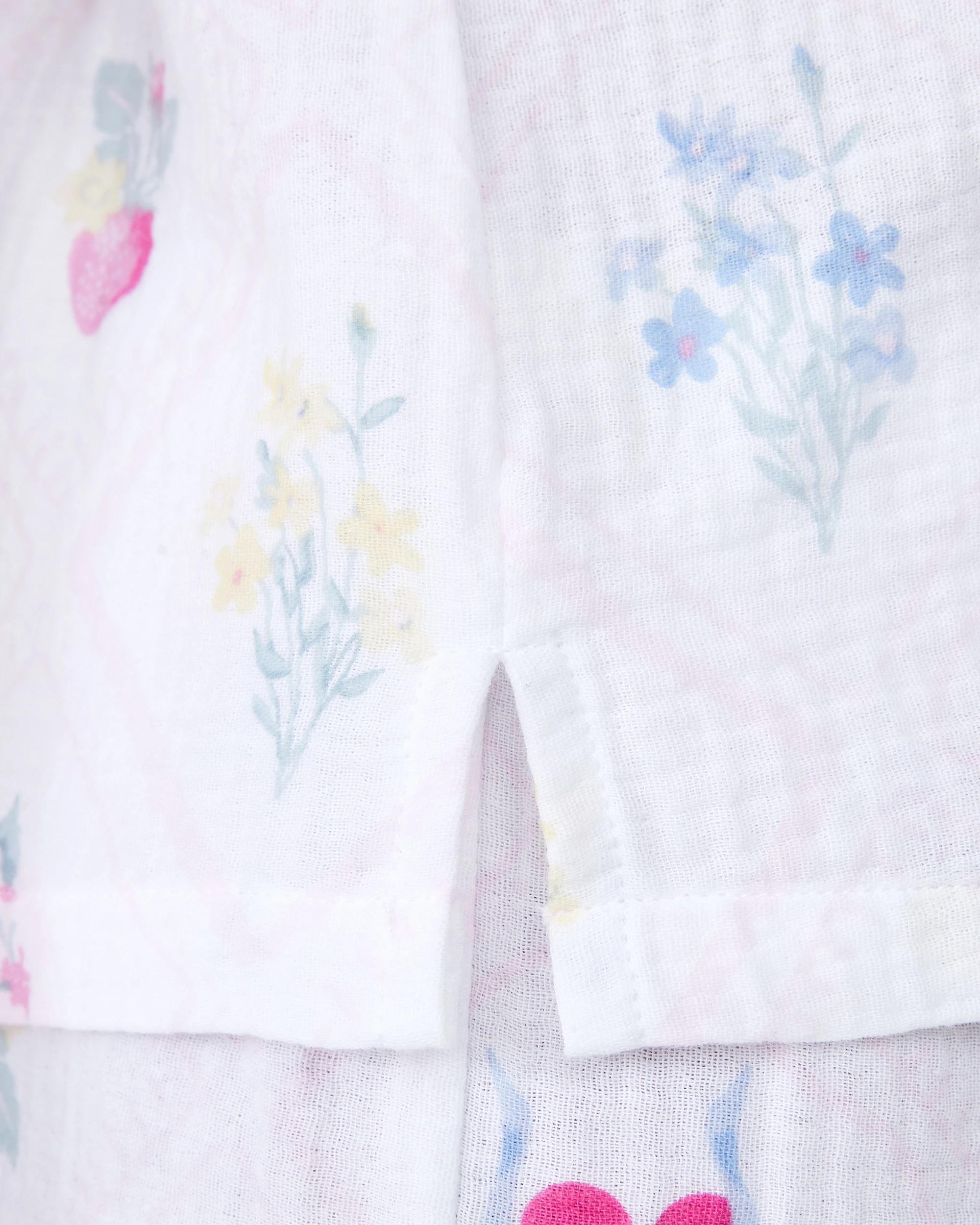 7 Short Sleeve Woven Pyjama Set PATCHWORK FRUIT, 7 of 9