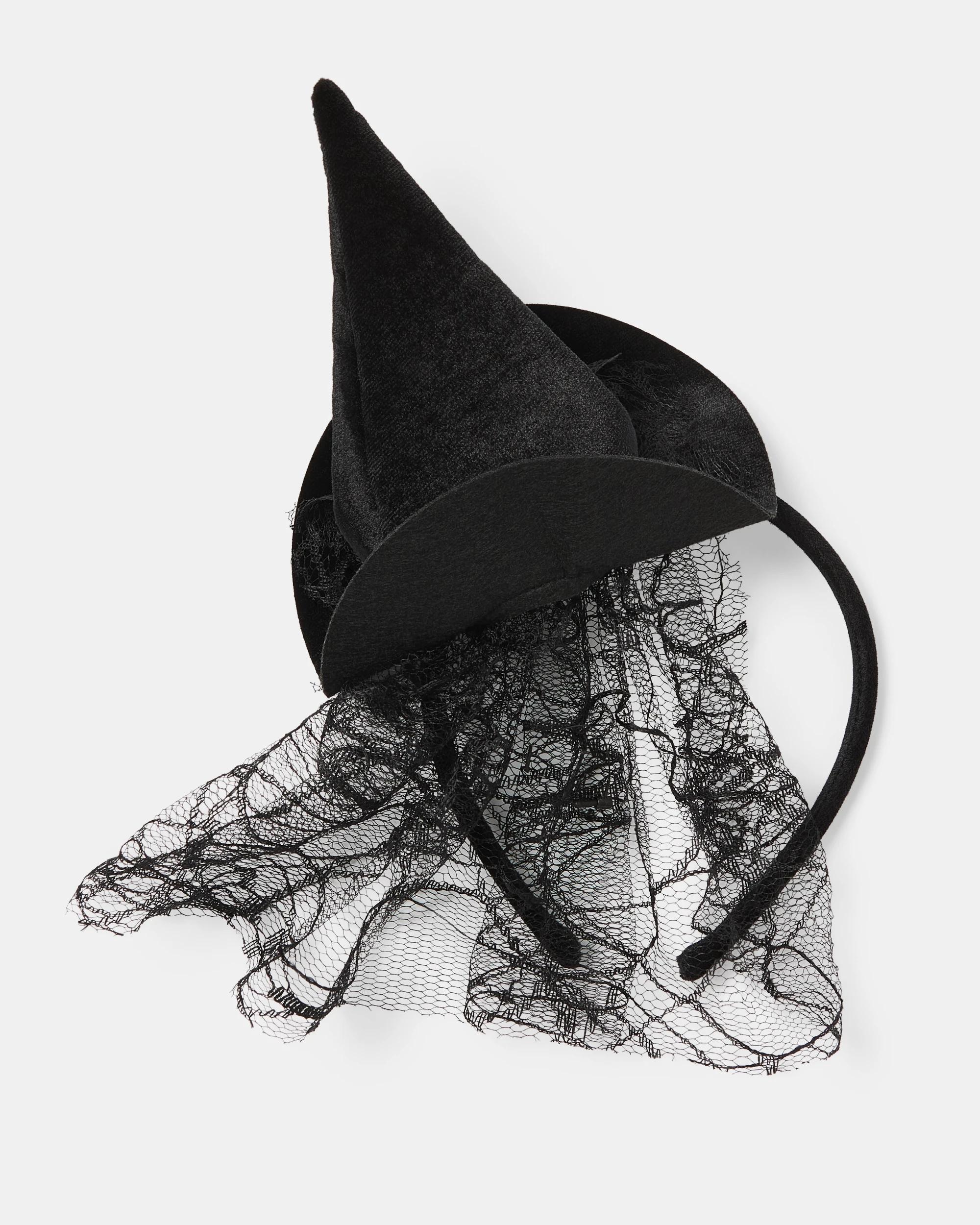 3 Halloween Witch Hat Headband - Black BLACK, 3 of 4