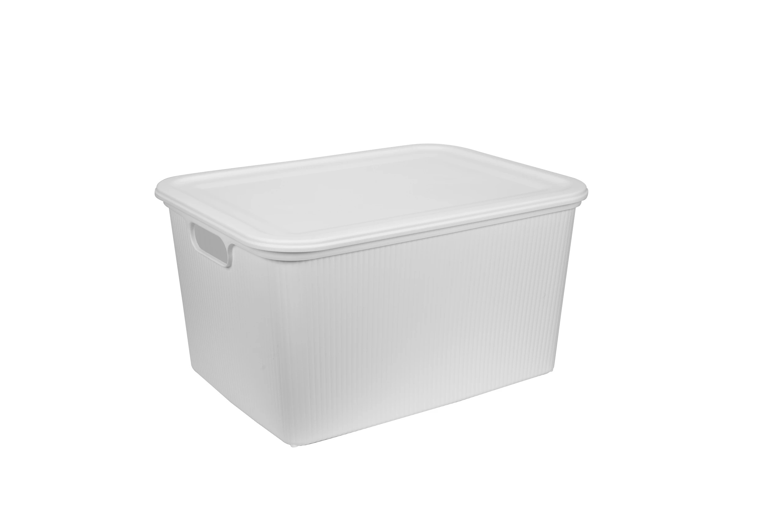1 75L Ribbed Storage Tub - White, 1 of 6