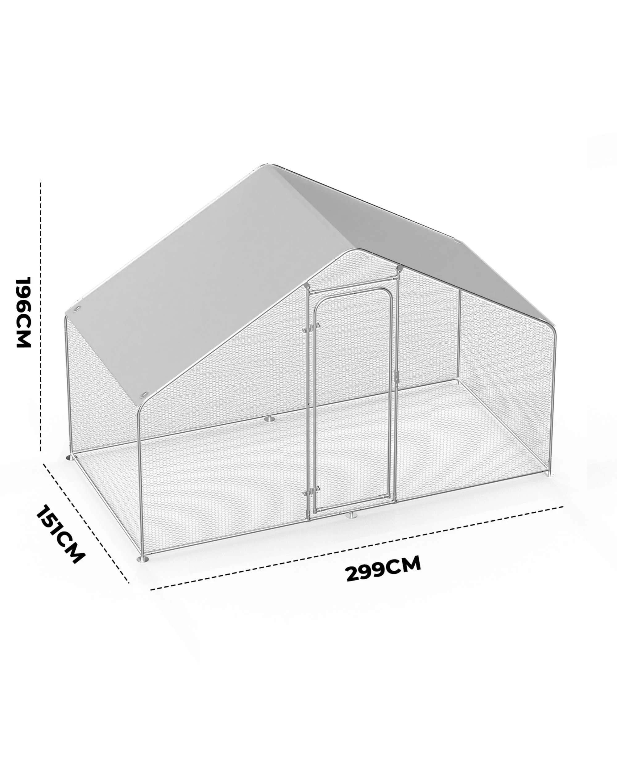 8 Advwin Walk-in Large Chicken Coop Poultry Cage, 8 of 8