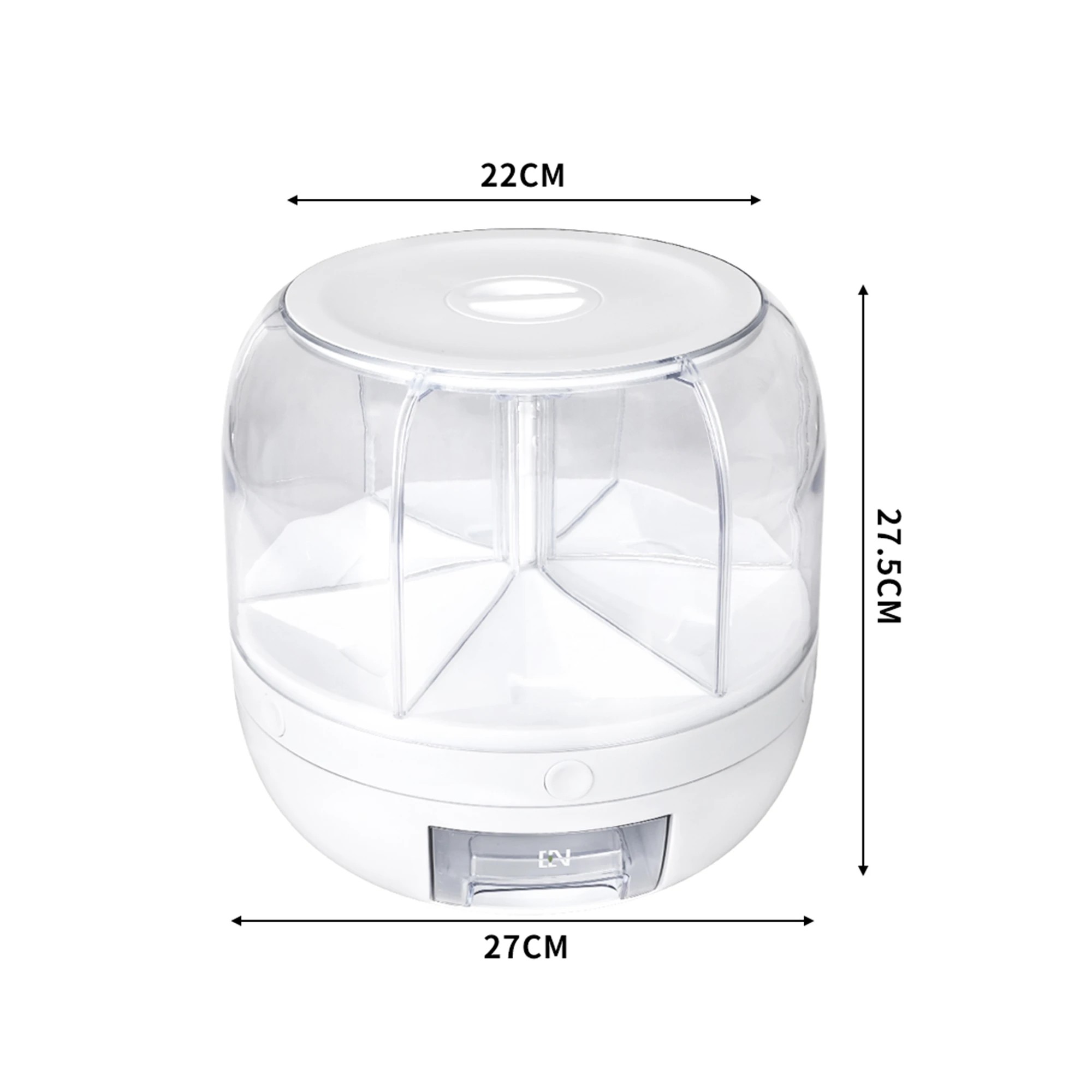 4 Toque Rice Storage Cereal Dispenser Grain Container Rotating Dry Food Box 10kg, 4 of 7