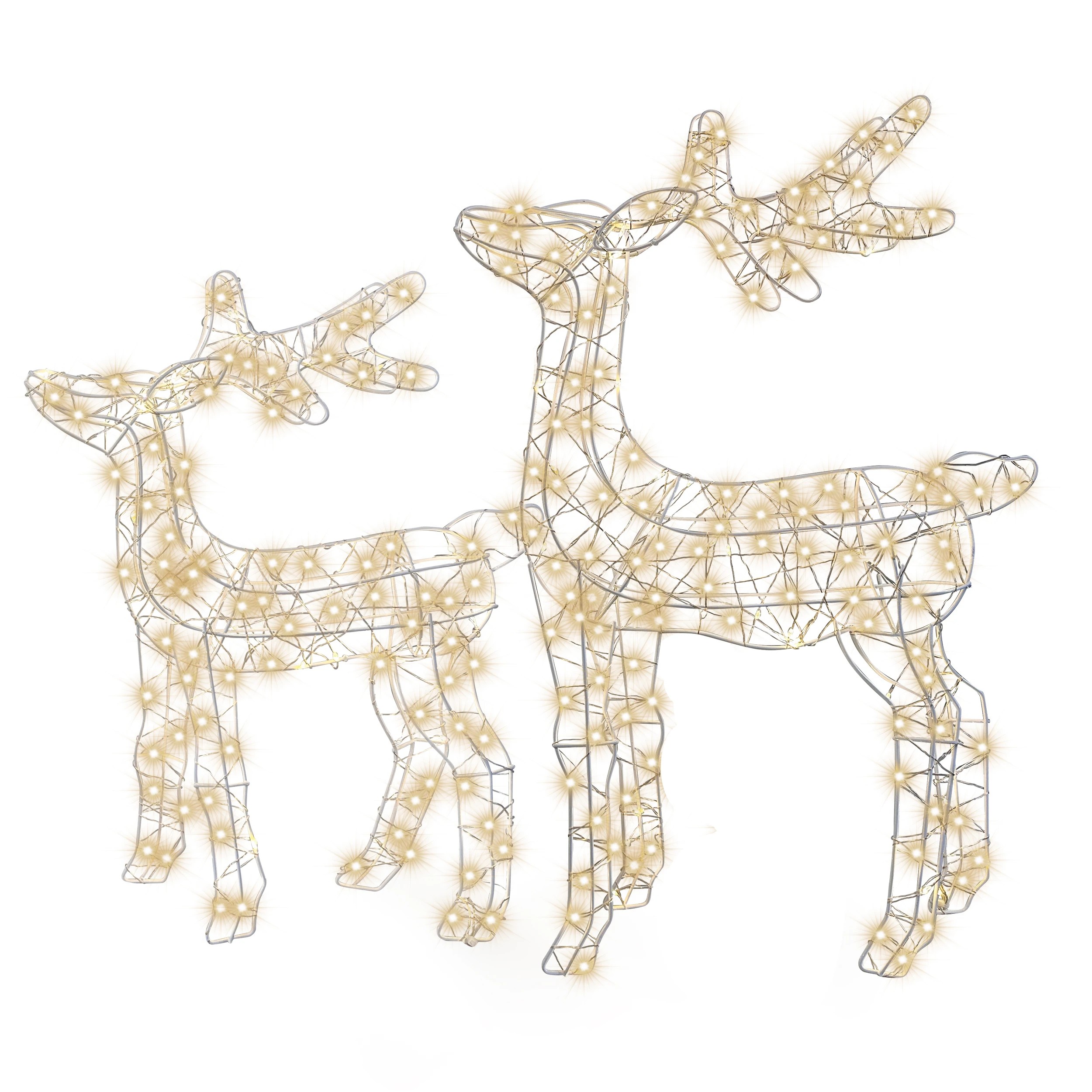 3 2 Pack Battery Operated LED Light Up Standing Reindeer, 3 of 5