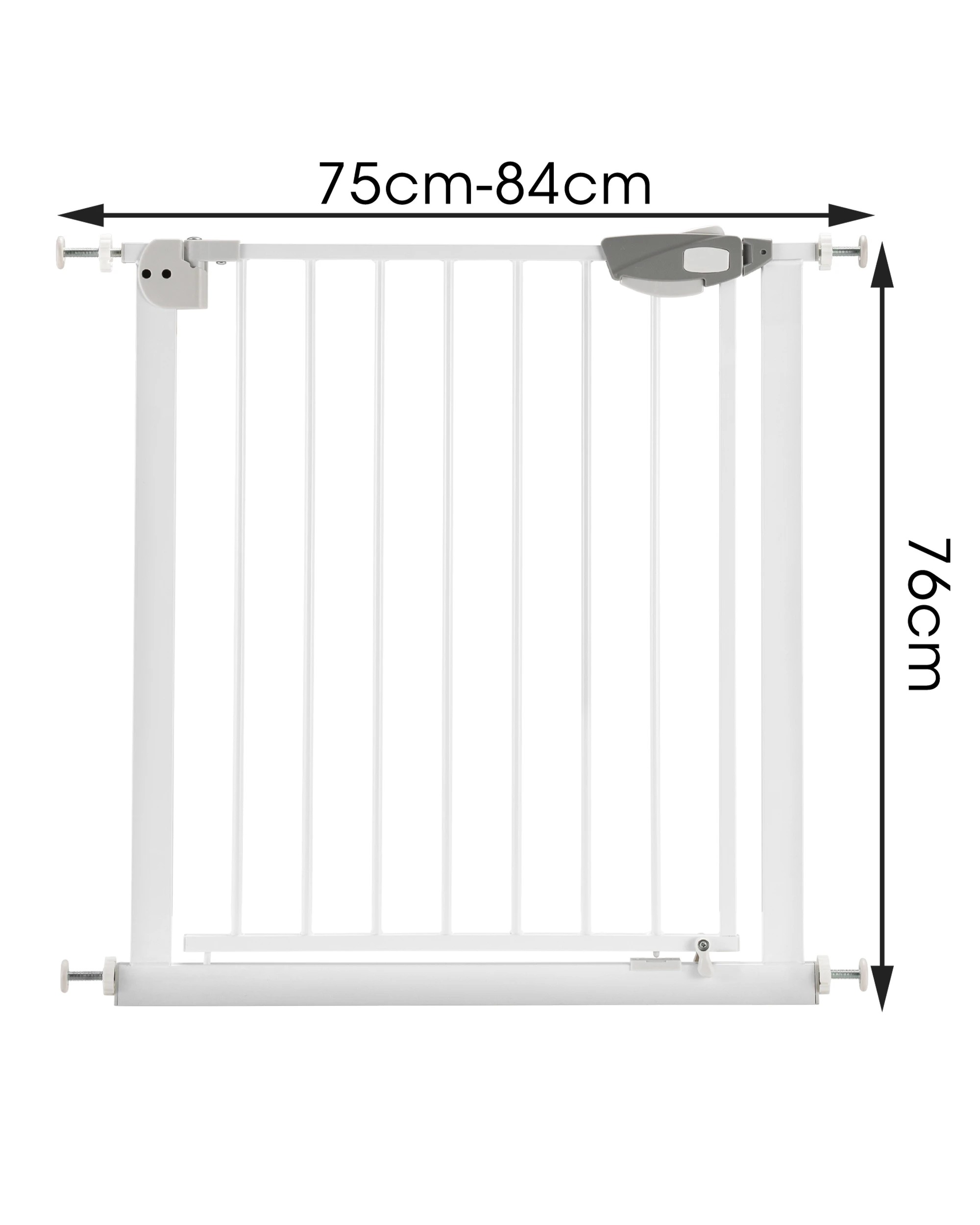 Playpals Adjustable Baby/Pet Safety Security Gate Barrier w/ Push ...