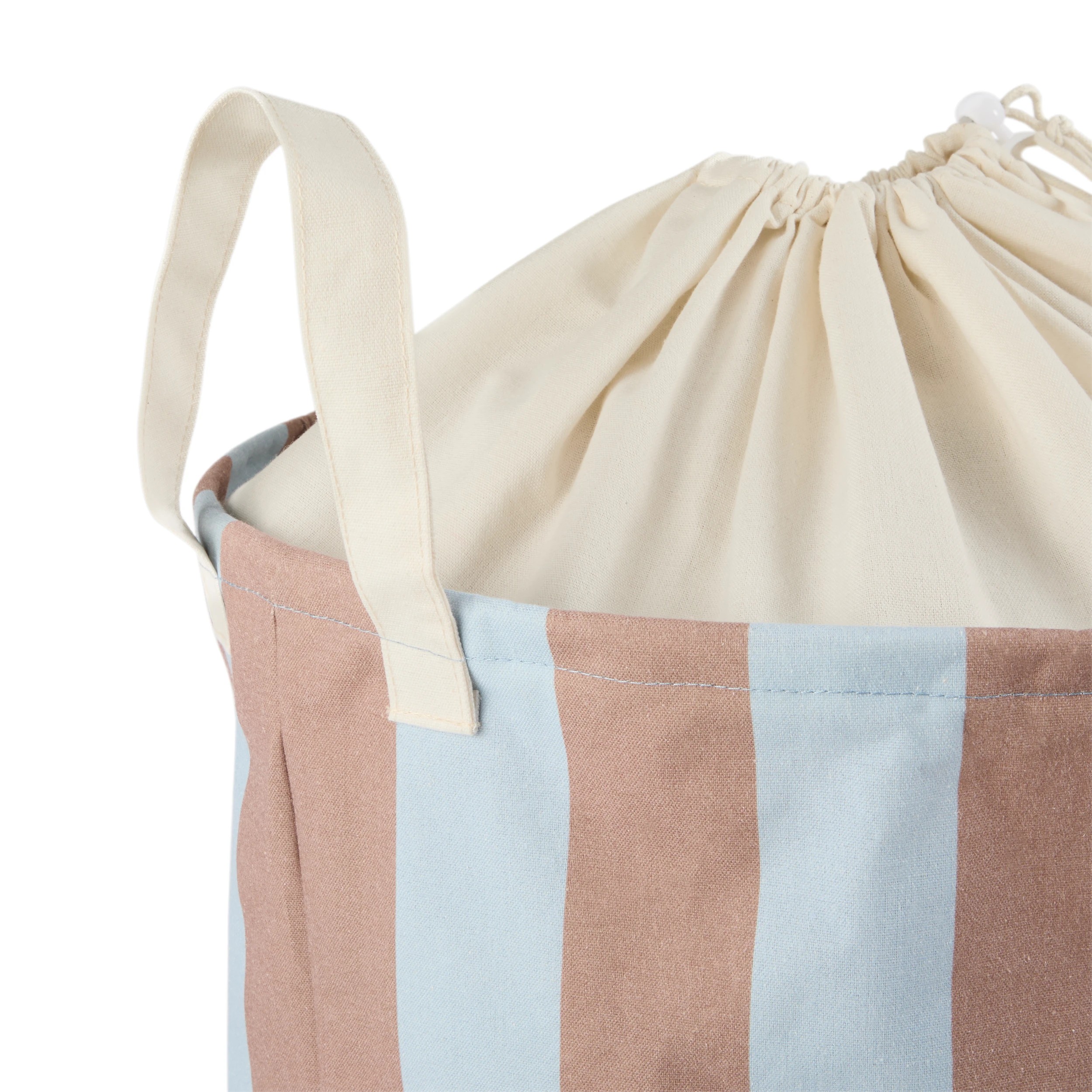 5 Striped Pop Up Laundry Hamper - Chocolate and Blue, 5 of 9