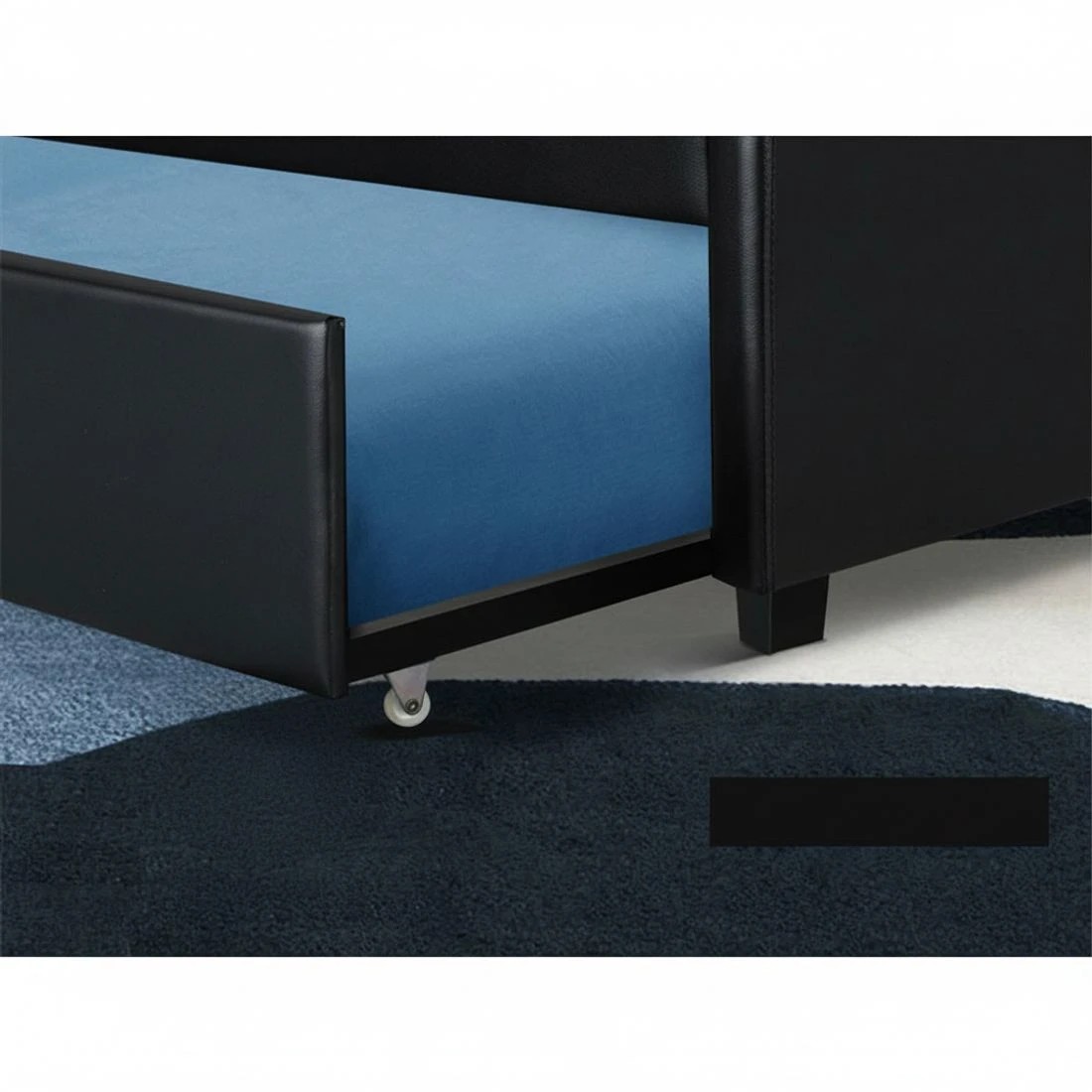 6 Artiss Bed Frame King Single Size Trundle Daybed - Black, 6 of 6