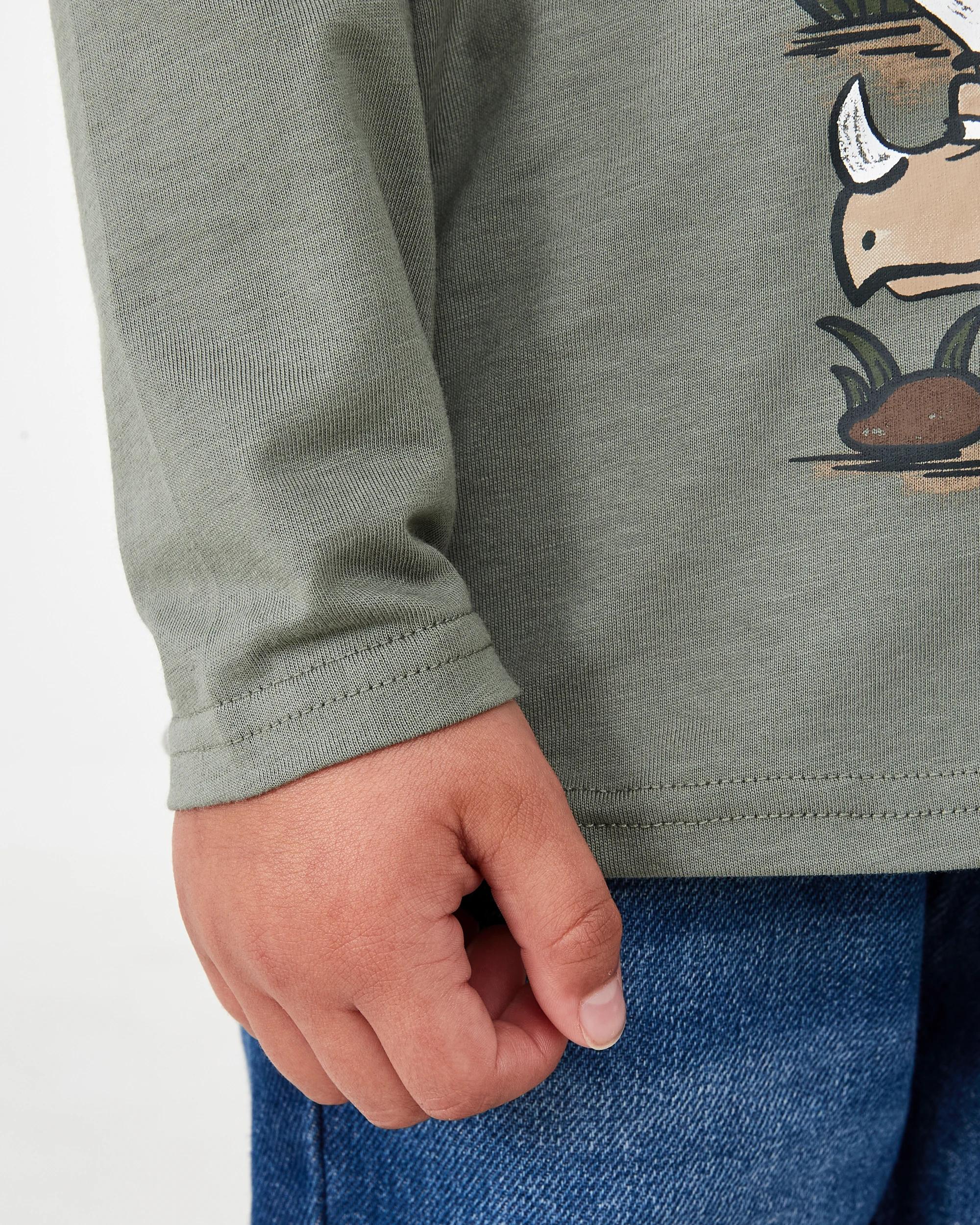 6 Long Sleeve Print T-shirt Grn Dino, 6 of 8