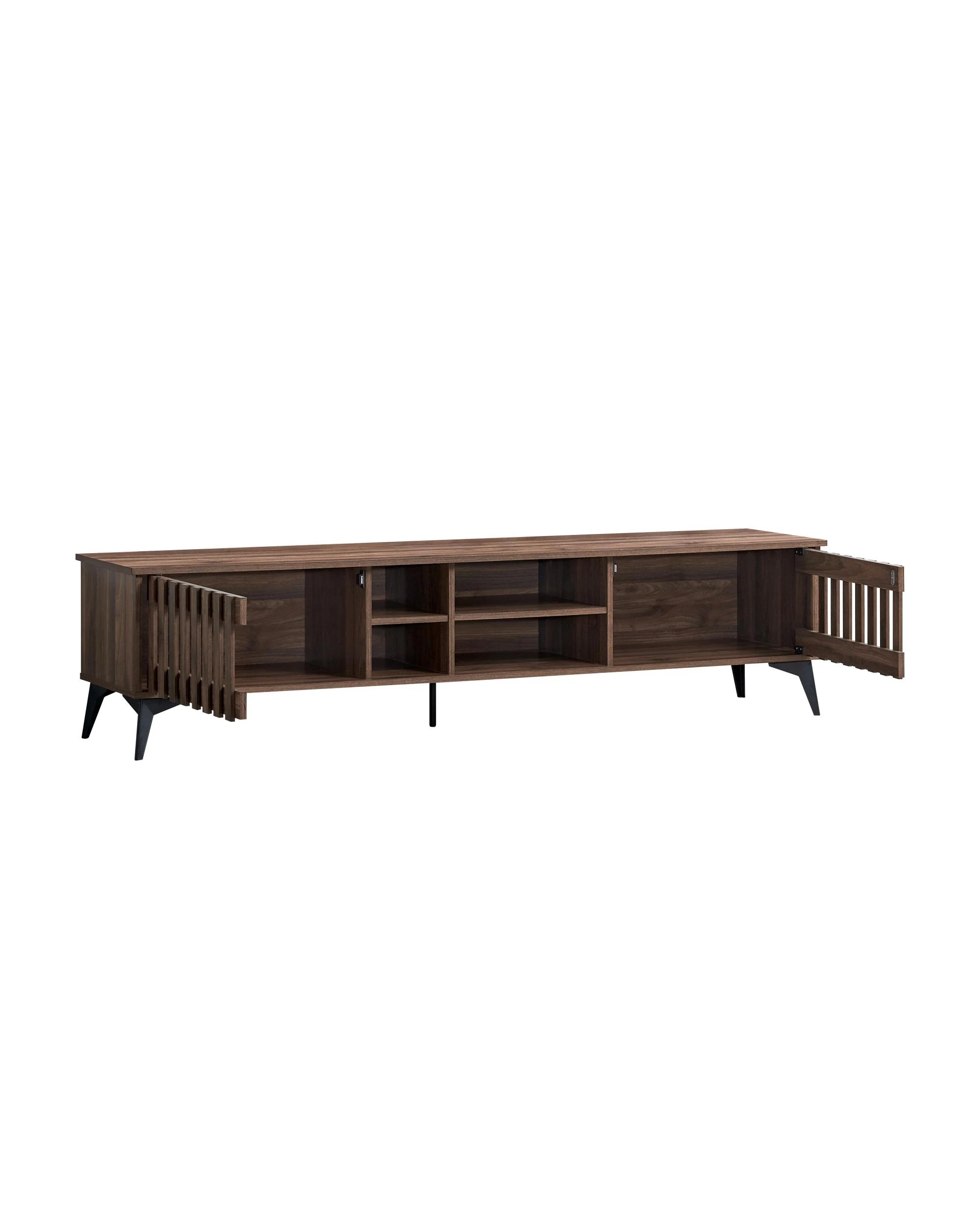 5 Kodu Entertainment Unit TV Cabinet TV Stand 180cm 2 Doors Walnut - Brown, 5 of 8