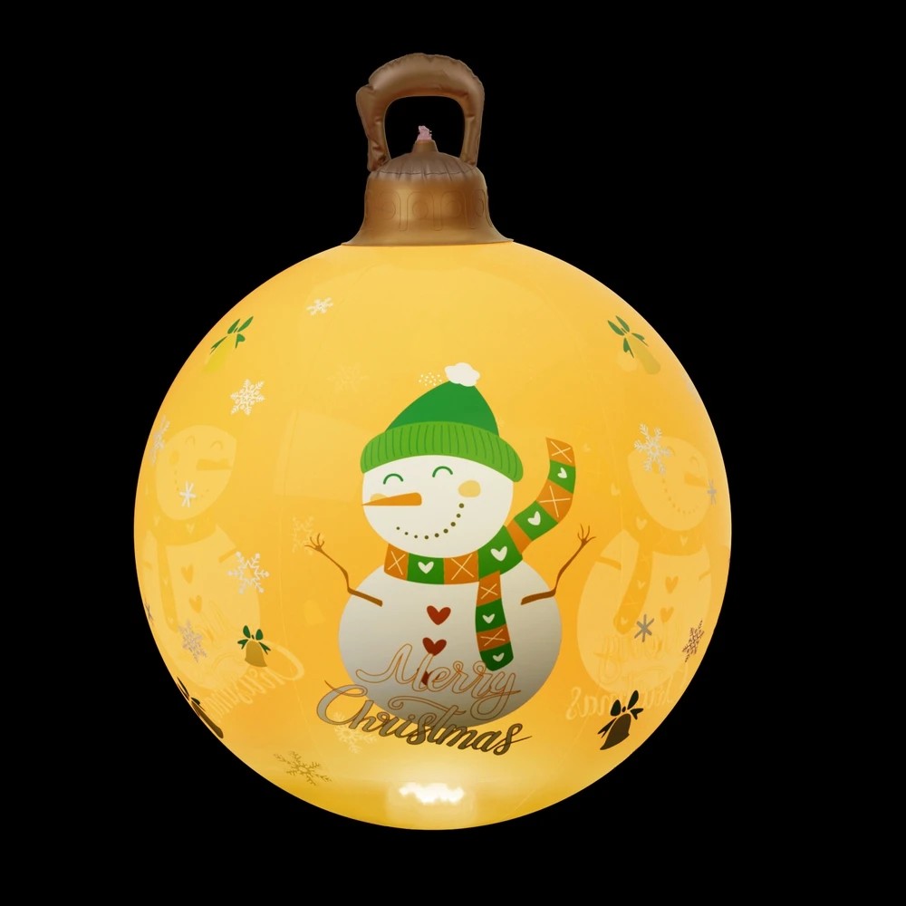 3 Jingle Jollys Christmas Inflatable Ball 60cm Led Illuminated Snowman Xmas Decor - Gold, 3 of 6