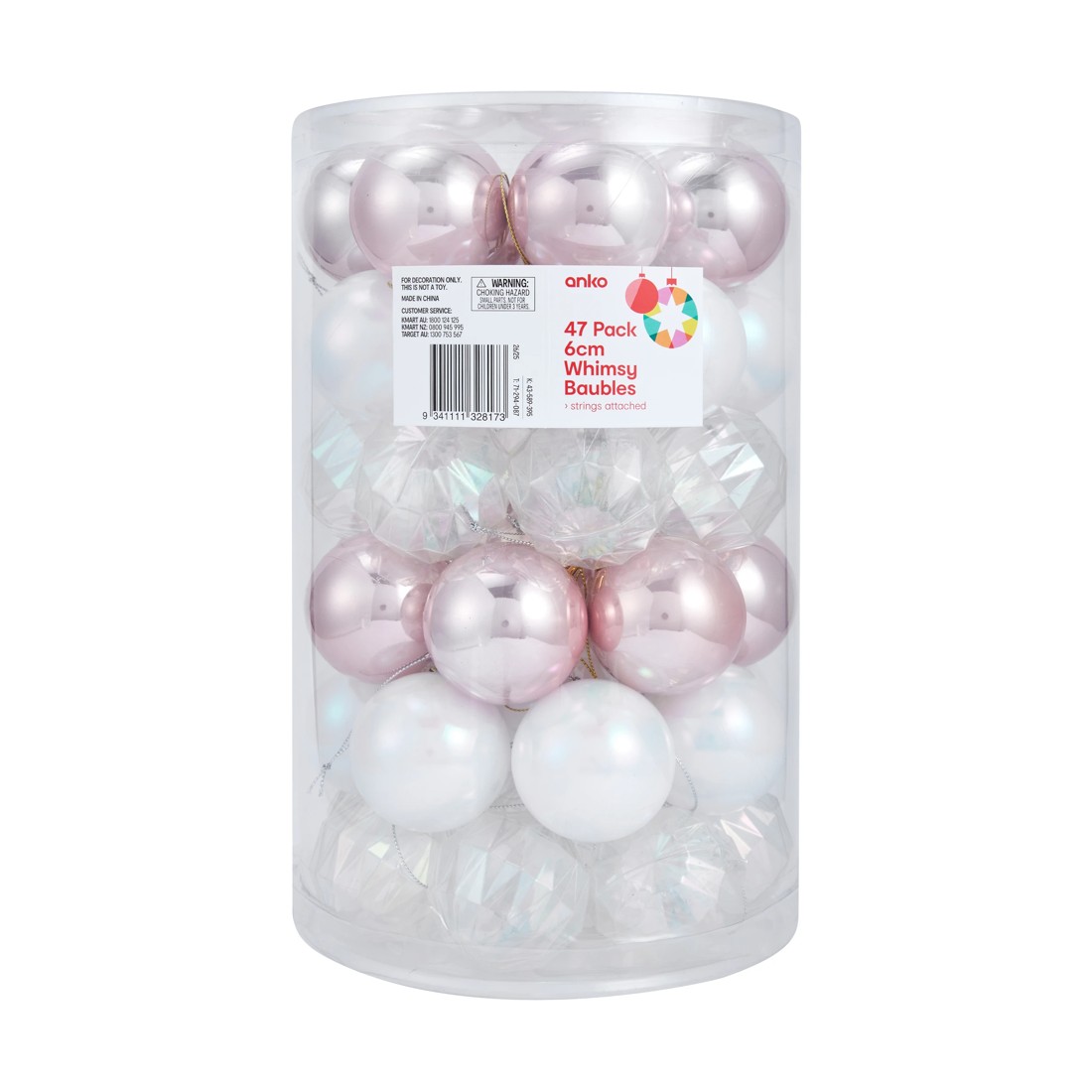 7 47 Pack 6cm Whimsy Baubles, 7 of 7