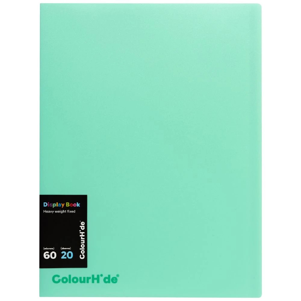 1 Colourhide Display Book Insert Cover 20 Sheets Biscay Green, 1 of 2