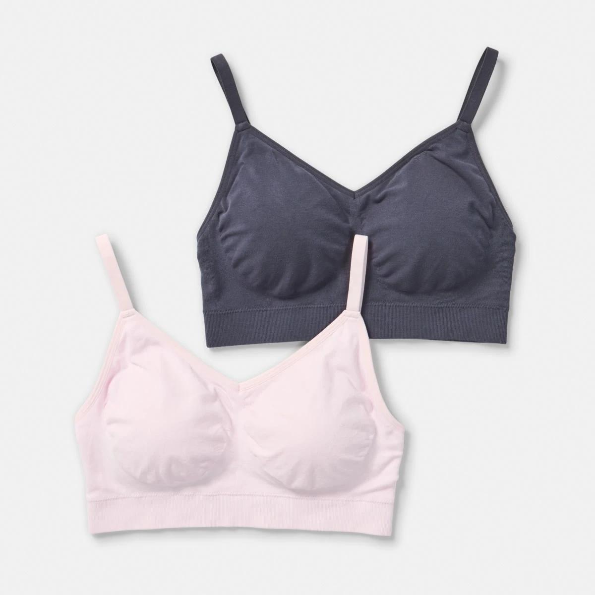 1 2 Pack Seamfree Wirefree Bamboo Crop Top Pc Sn, 1 of 9
