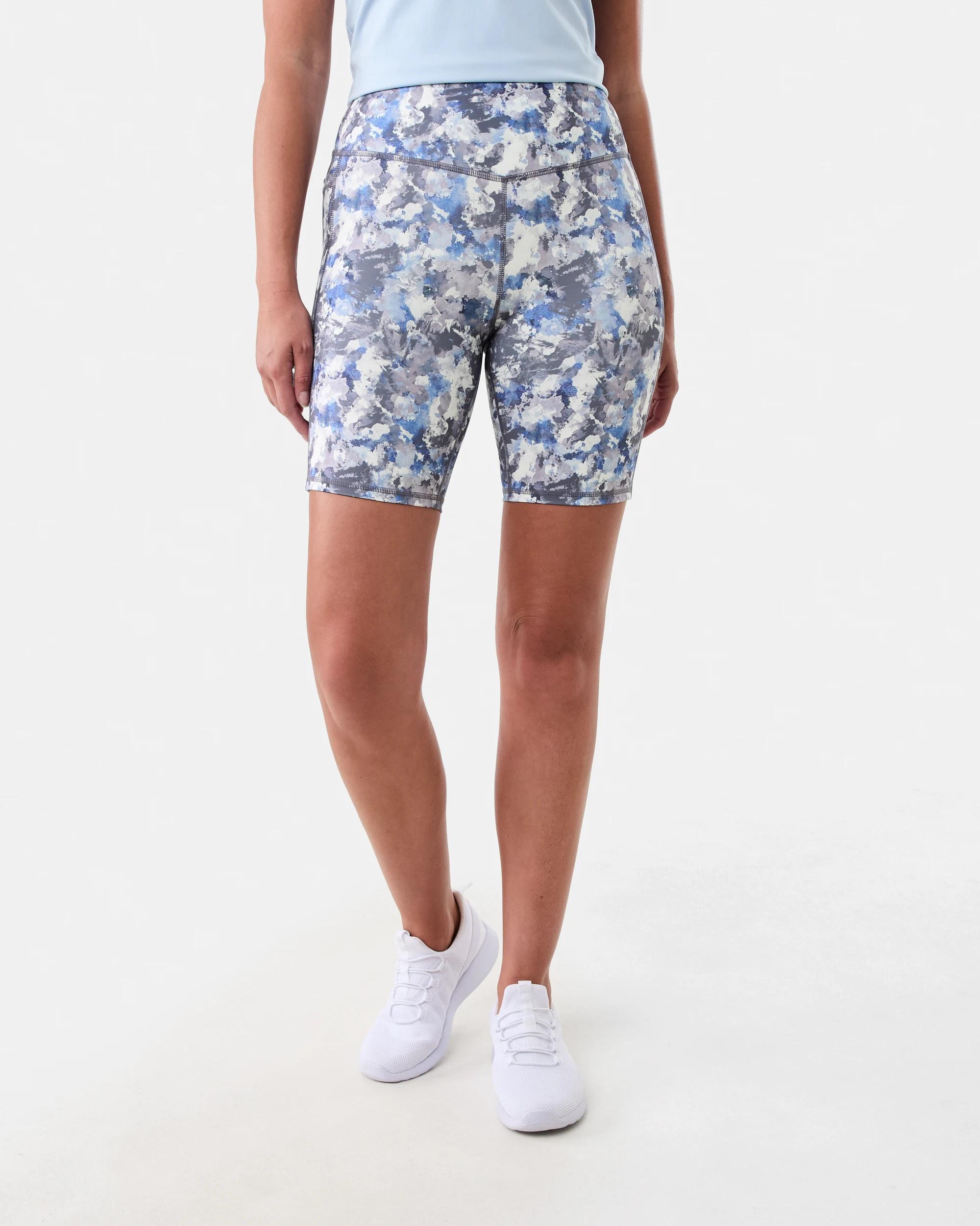 6 Active Womens Recycled Bike Shorts Abstr Camo, 6 of 6