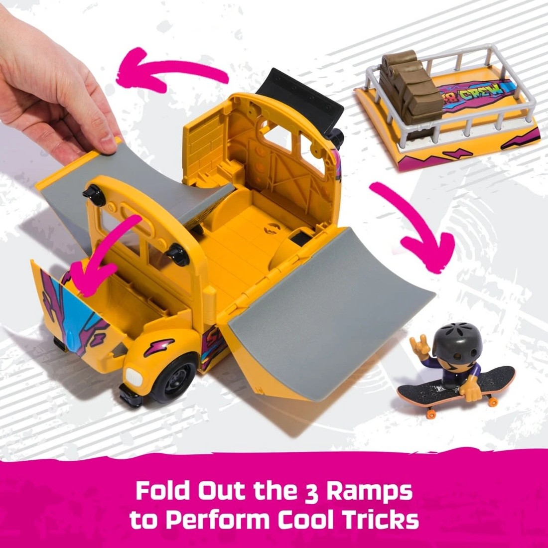 7 Tech Deck 2-in-1 Transforming Ultra Sk8 Bus Set, 7 of 10