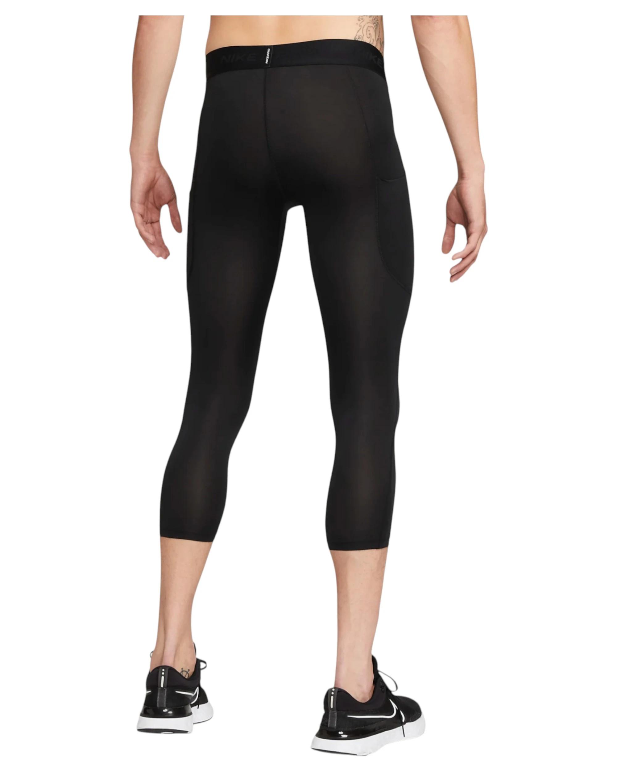 6 Nike Men Pro Dri-FIT 3/4 Length Black Fitness Tights BLACK, 6 of 7