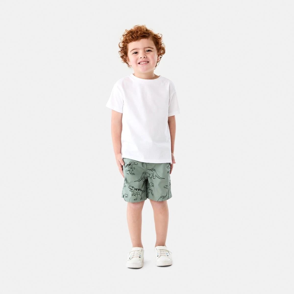 5 Poplin Shorts SKETCHY DINOS GREEN, 5 of 6