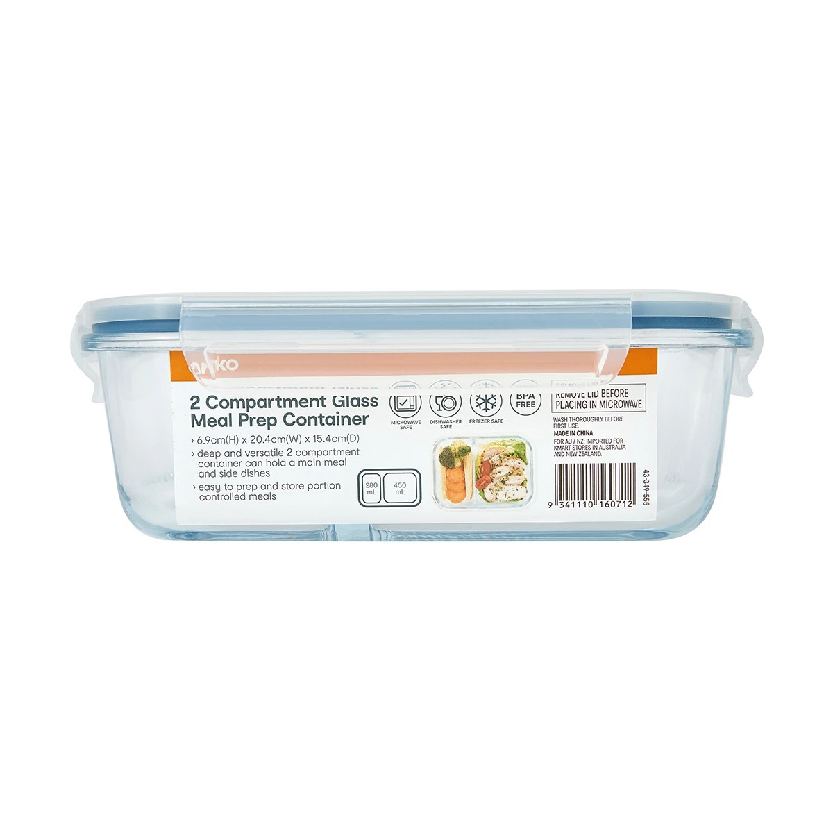 4 2 Compartment Glass Meal Prep Container, 4 of 4