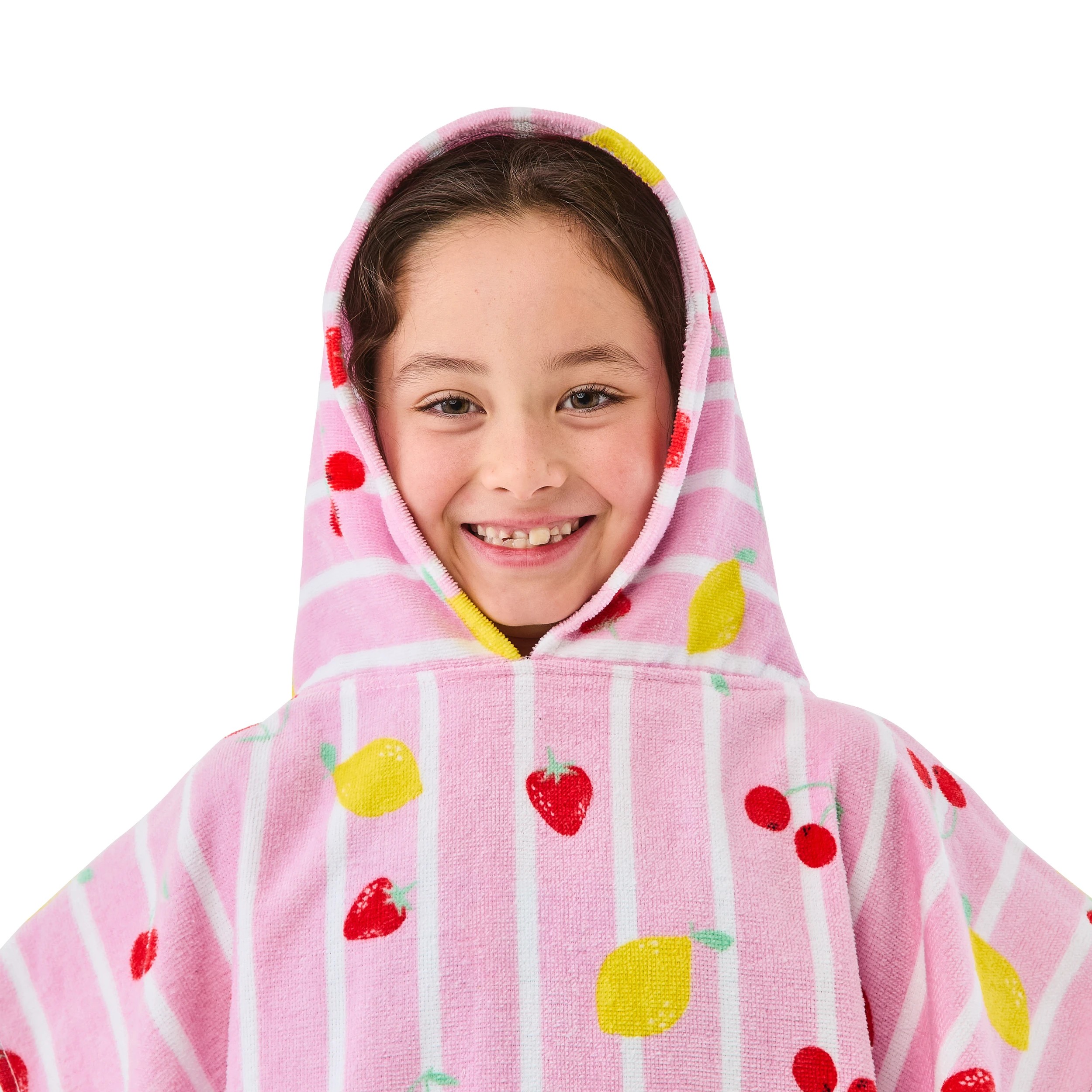 6 Kids Hooded Cotton Beach Towel - Fruits, 6 of 10