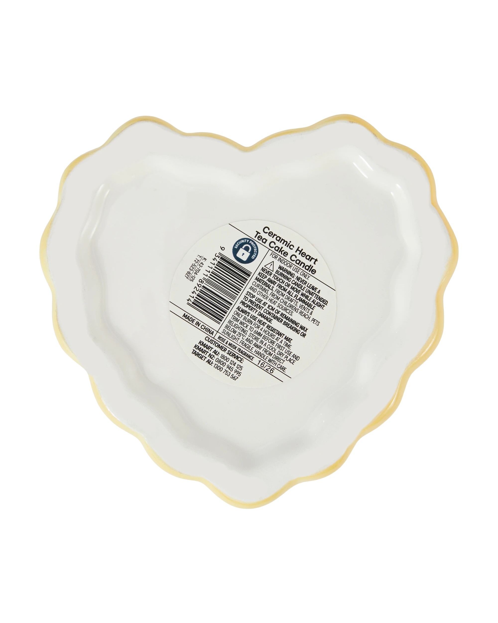 6 Ceramic Heart Tea Cake Candle, 6 of 6