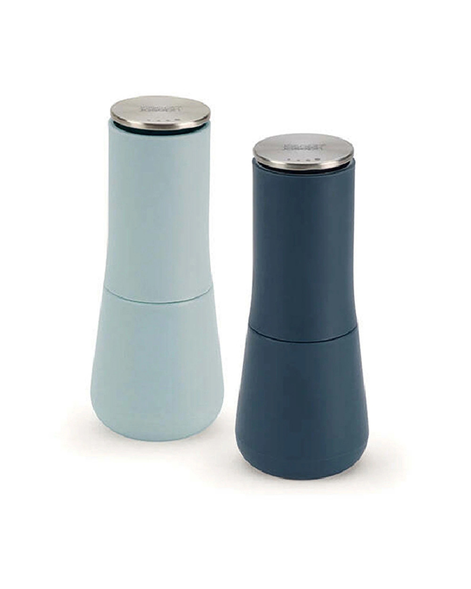 1 Joseph Joseph Milltop Salt and Pepper Set Mess-Free Inverted Design Ceramic Grinder Adjustable Sky - Blue, 1 of 4