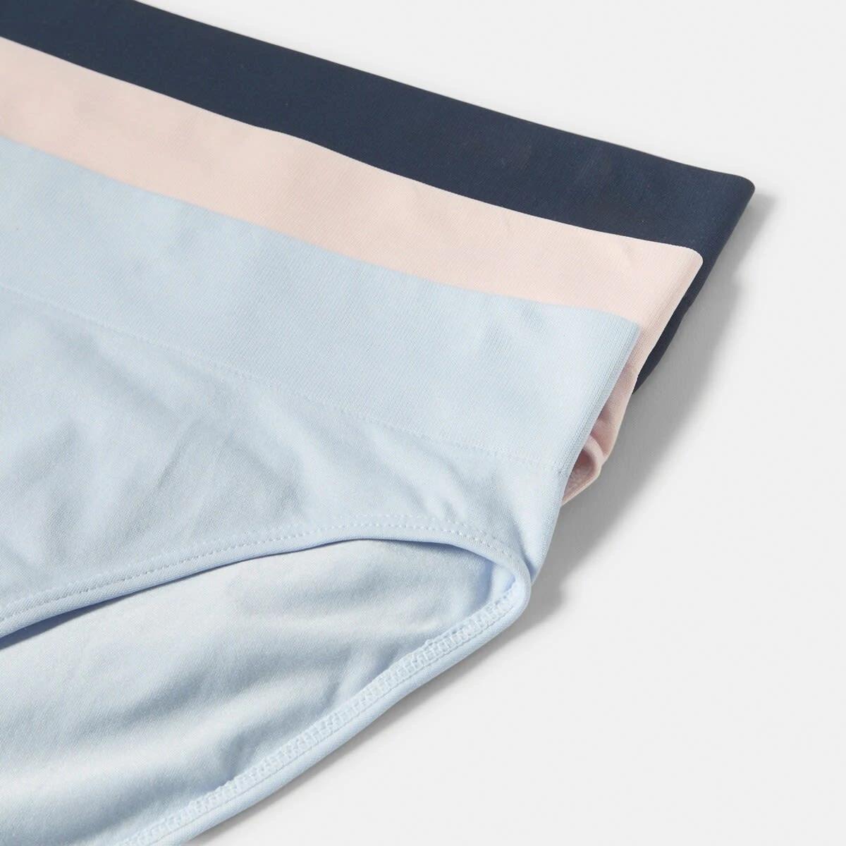 2 3 Pack Ultra Smooth Seamfree Hi-Cut Briefs HALOGEN BLUE, PINK CHALK, MIDNIGHT, 2 of 8