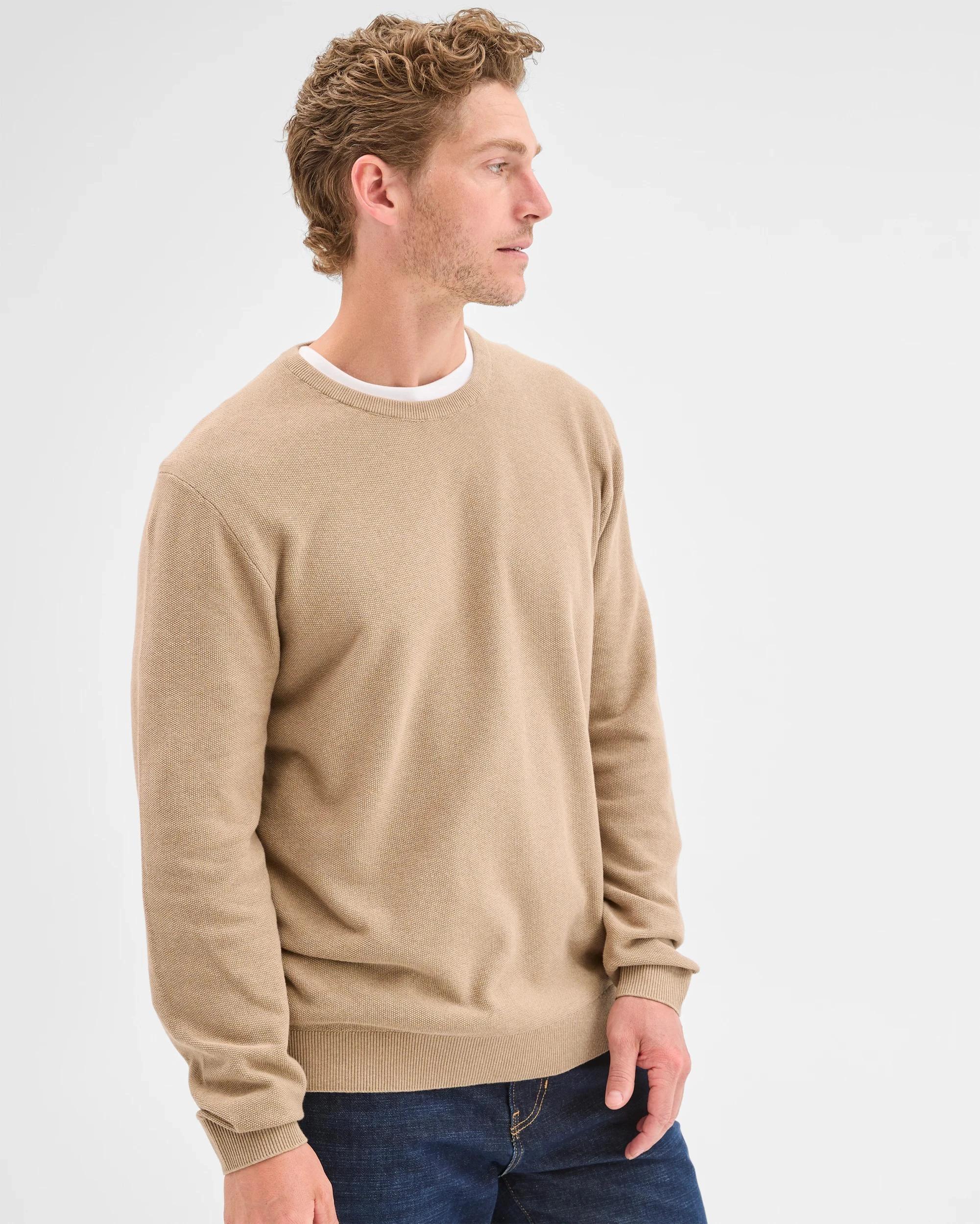 3 Target Australian Cotton Crew Knit Jumper LATTE MARLE, 3 of 5