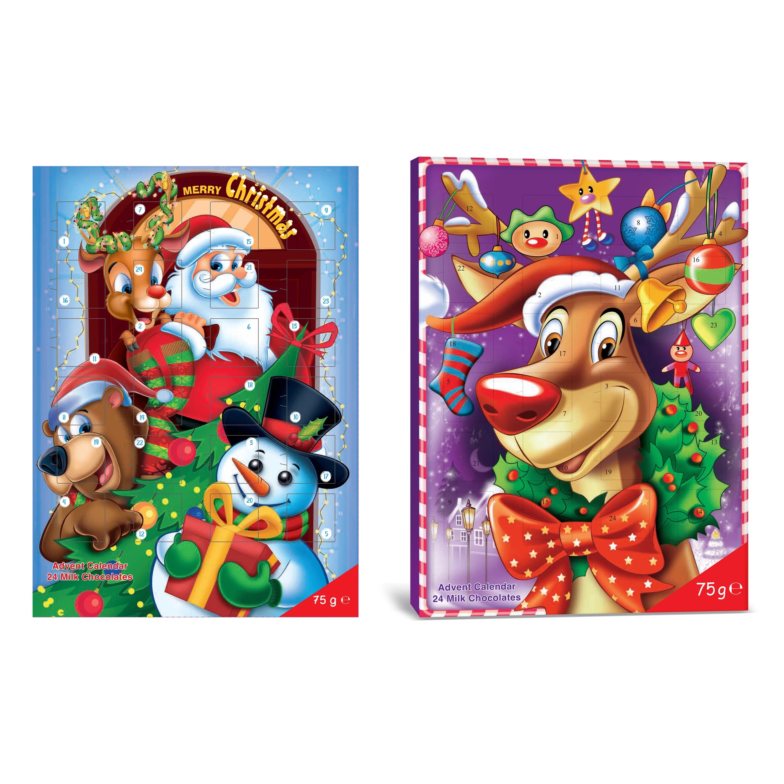 1 Santa or Reindeer Chocolate Advent Calendar 75g - Assorted, 1 of 2