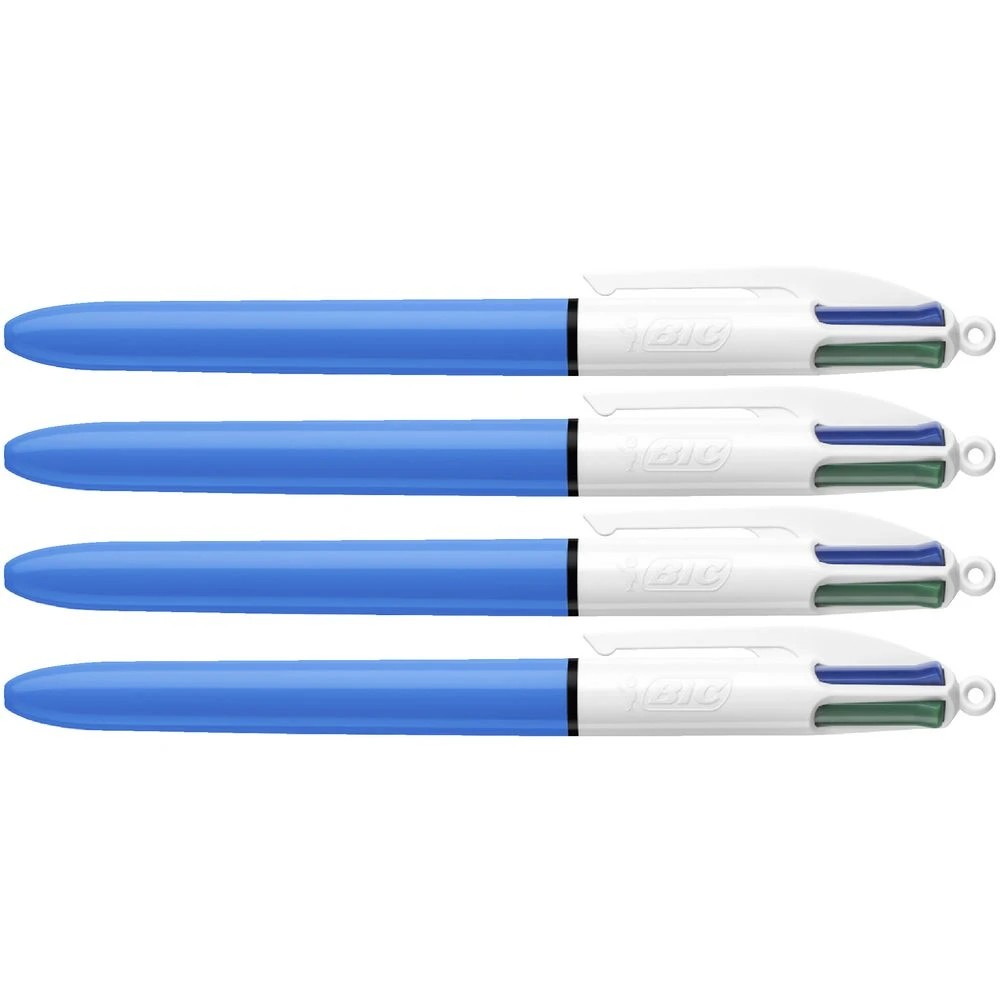 6 BIC 4 Colours Retractable Ballpoint Pens 1mm 4 Pack, 6 of 6
