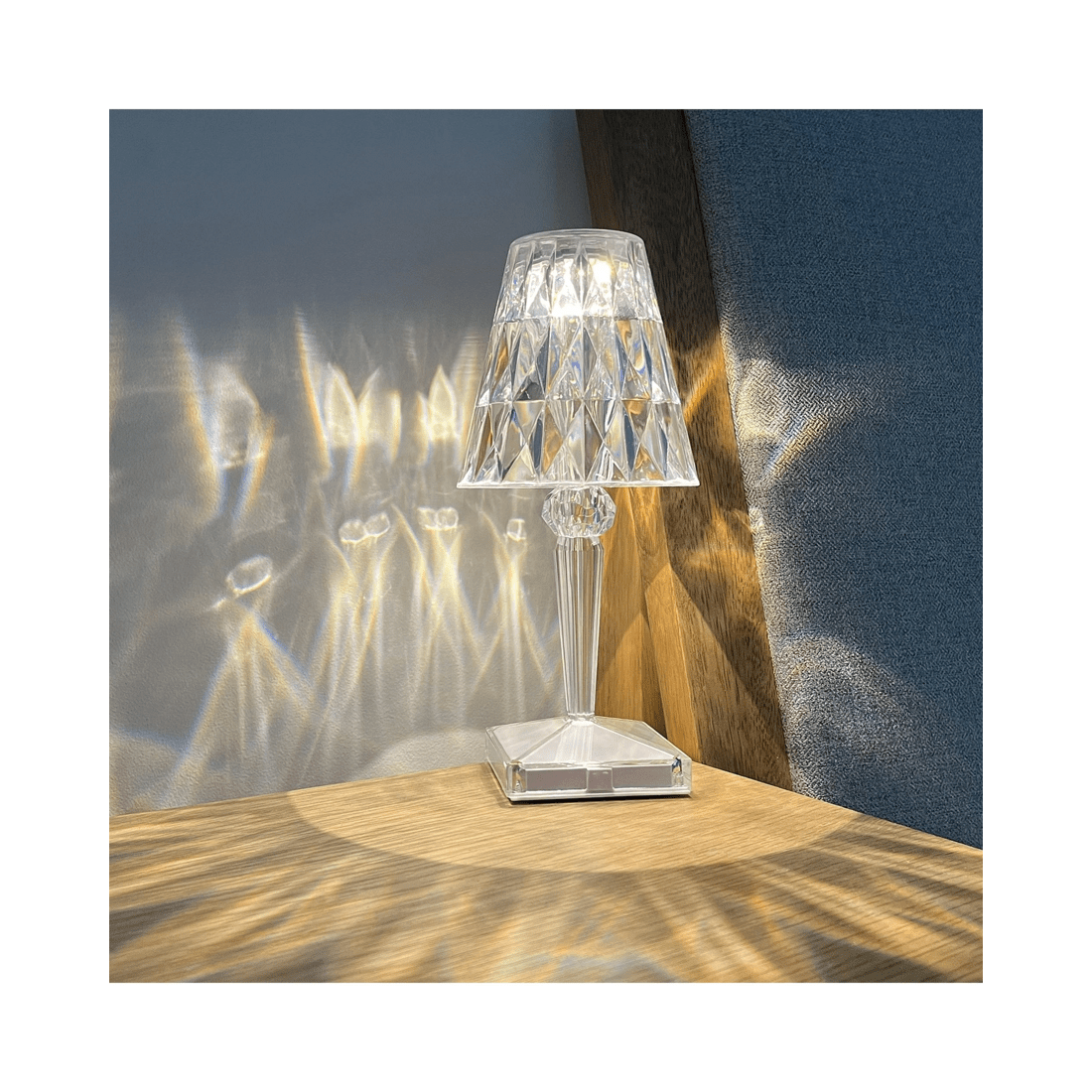 2 Lexi Lighting Eugenia Touch Rechargeable Acrylic Table Lamp, 3W, 1200mA Battery, 3000/4000/6000K
 - clear, 2 of 7