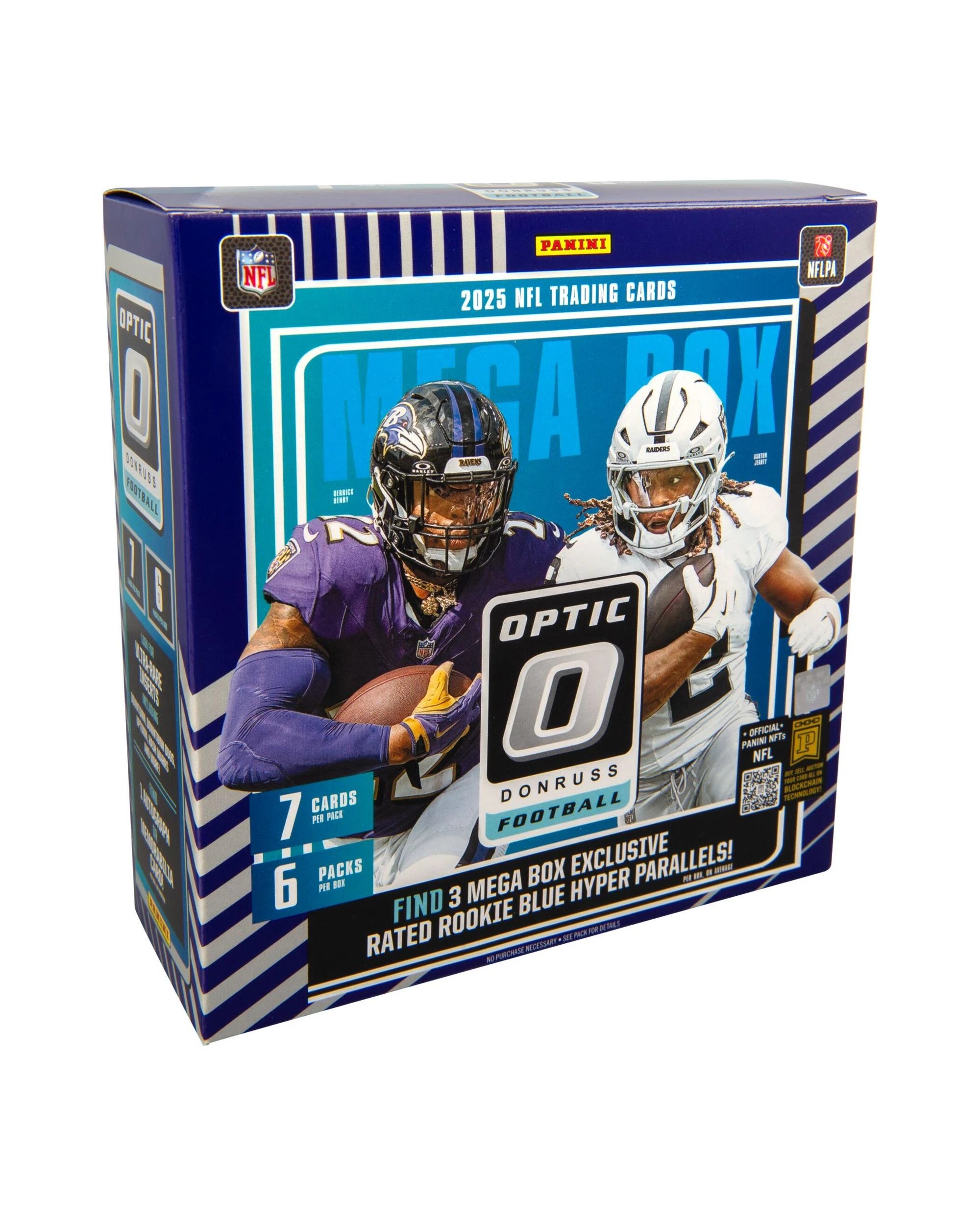 1 Panini 2025 NFL Donruss Optic Football Mega Box, 1 of 9