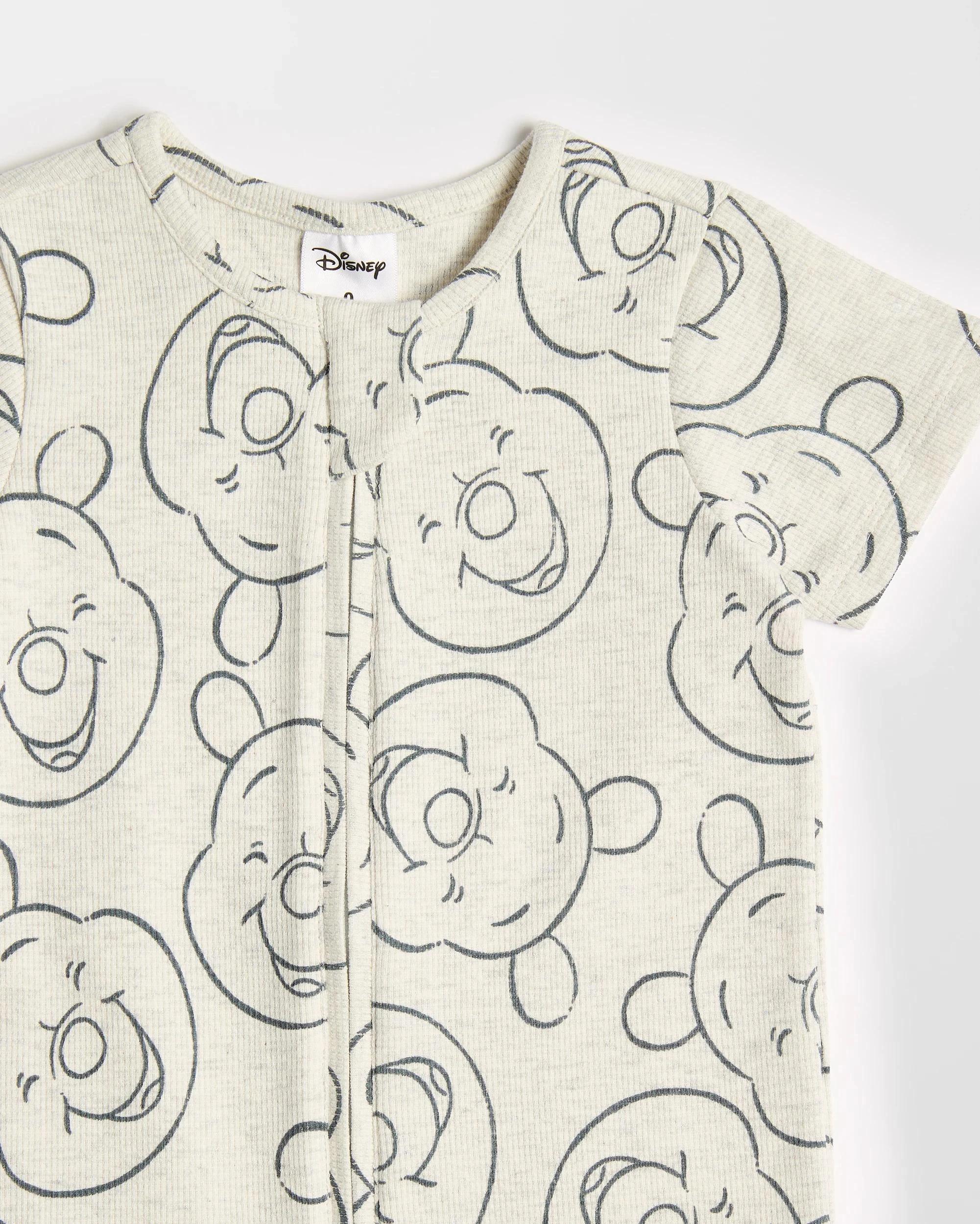 2 Baby Disney Organic Cotton Waffle Romper WINNIE THE POOH, 2 of 3