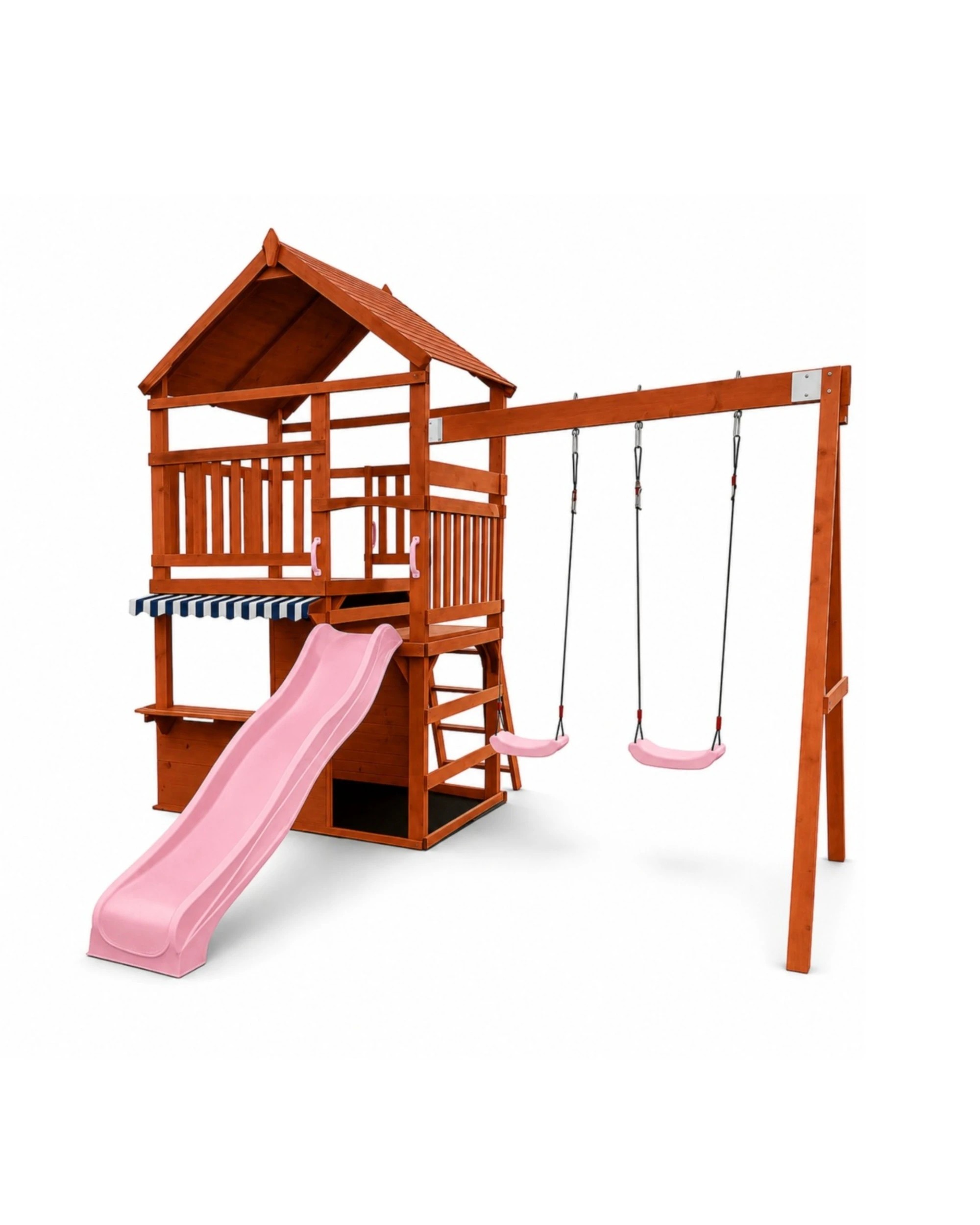 1 Hide & Seek Kids The Rusty Fort Cubby with Slide - Pink, 1 of 3