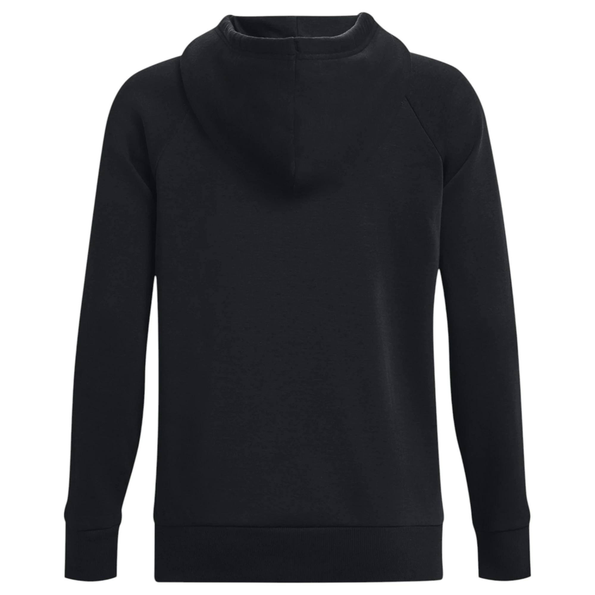 3 Under Armour Womens Rival Fleece Black/ White Big Logo Hoodie BLACK, 3 of 6