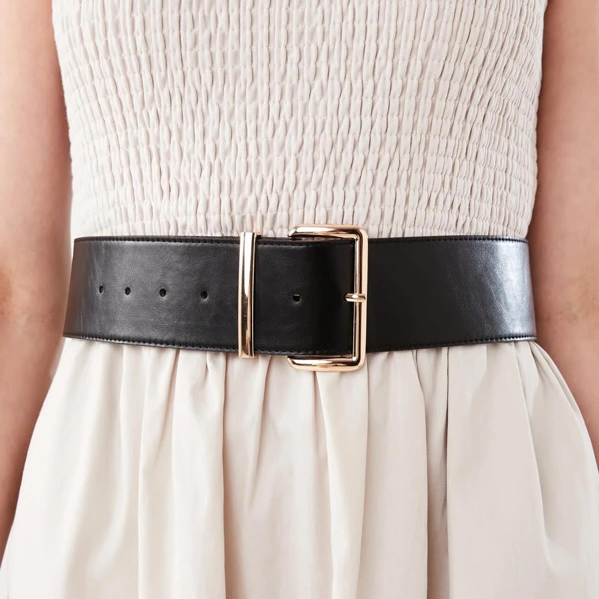3 Wide Waist Belt BLACK, 3 of 4