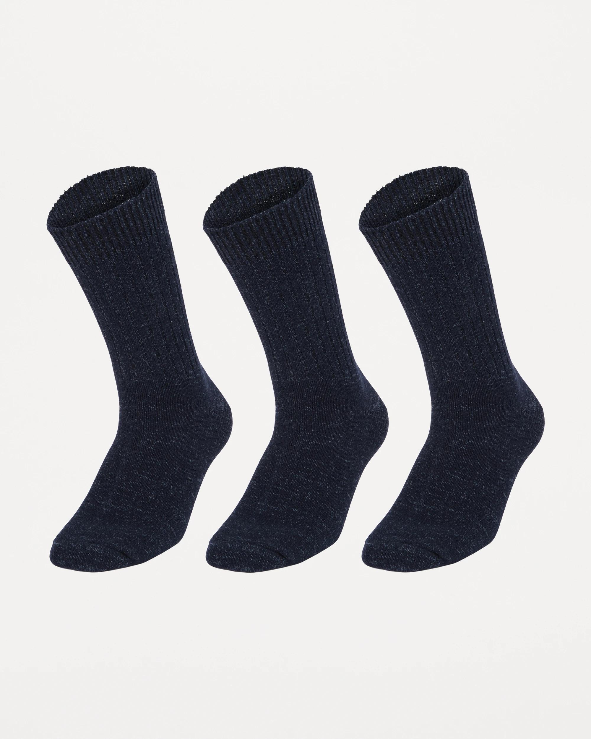 1 3 Pack Chunky Ribbed Crew Socks Sky Cptn, 1 of 3