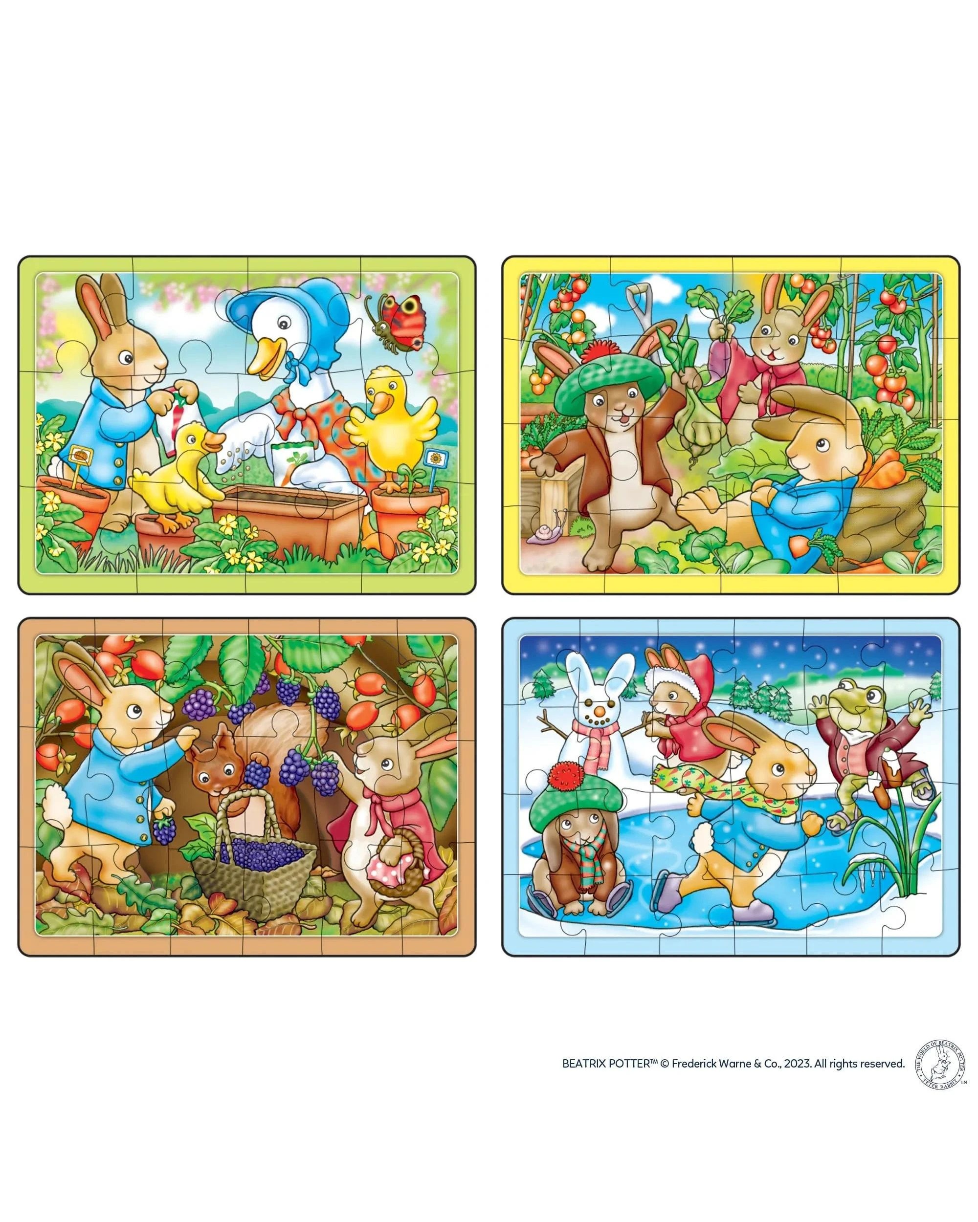 2 Peter Rabbit 4-in-a-Box Puzzles Jigsaw Puzzle Set, 2 of 6