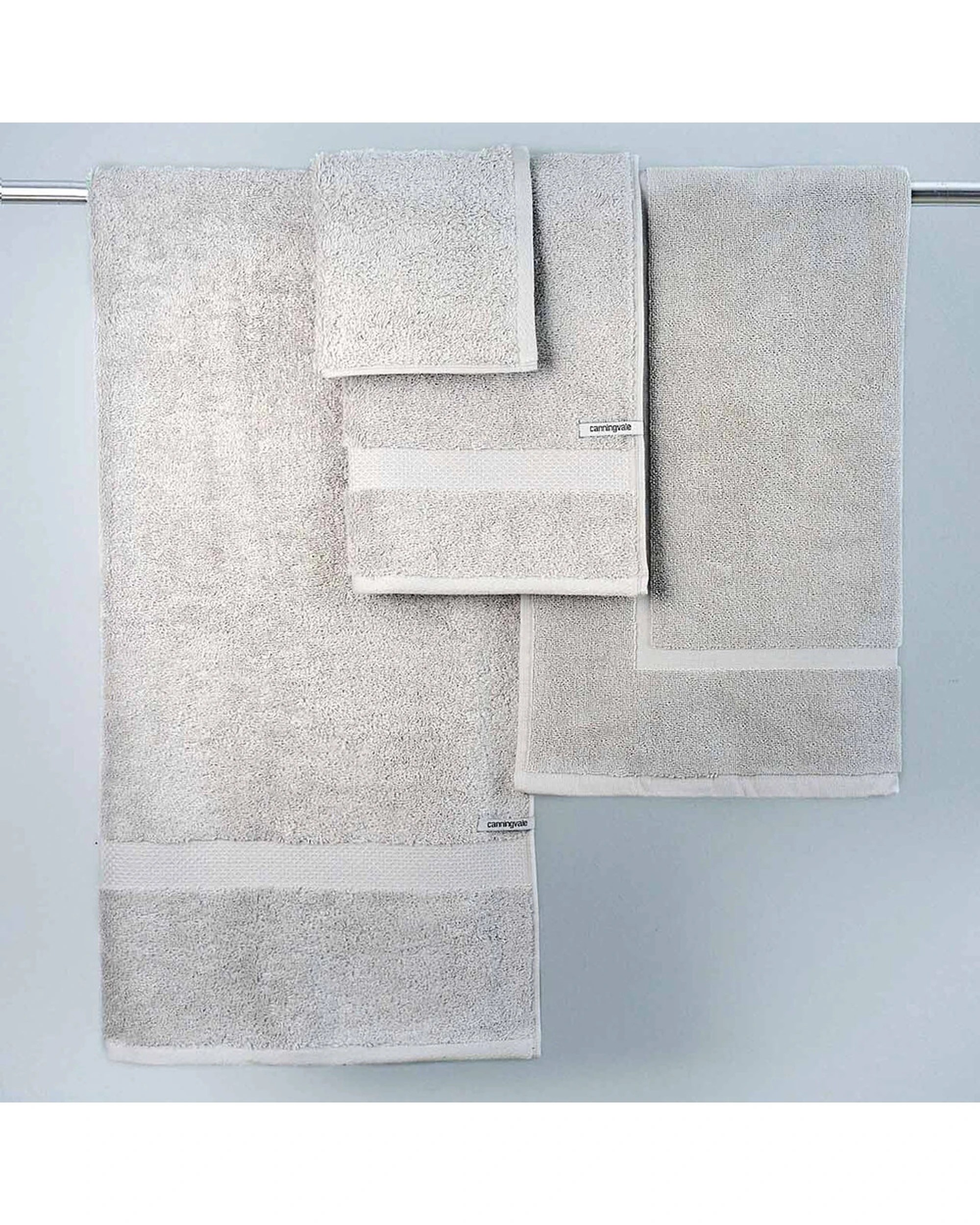 3 Canningvale Royal Splendour 6pc Home Decor Bathroom Towel Set - Silver, 3 of 3