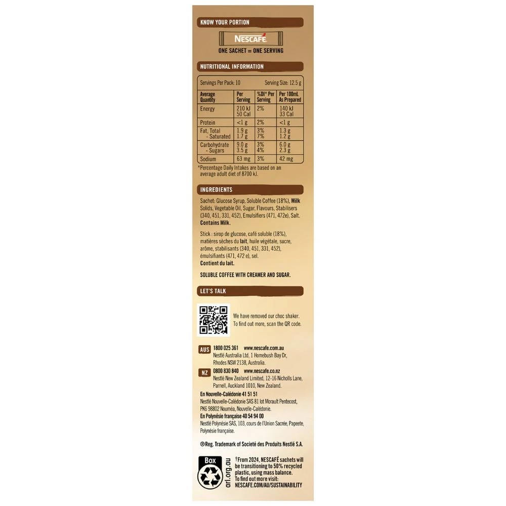 2 Nescafe Cappuccino Sachet 10 Pack, 2 of 5