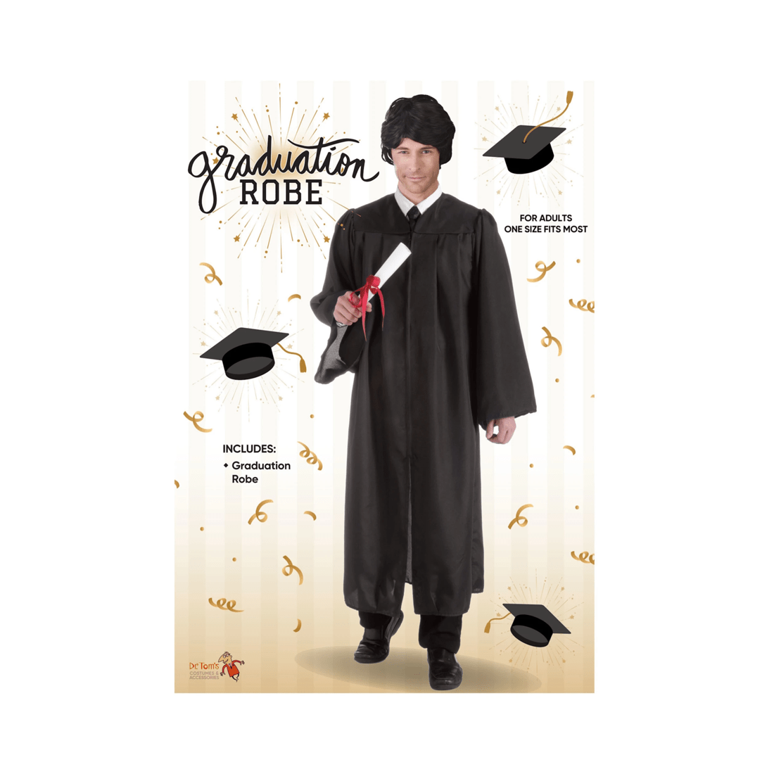 2 Tomfoolery Graduation Robe Adult Costume Standard One Size, 2 of 2