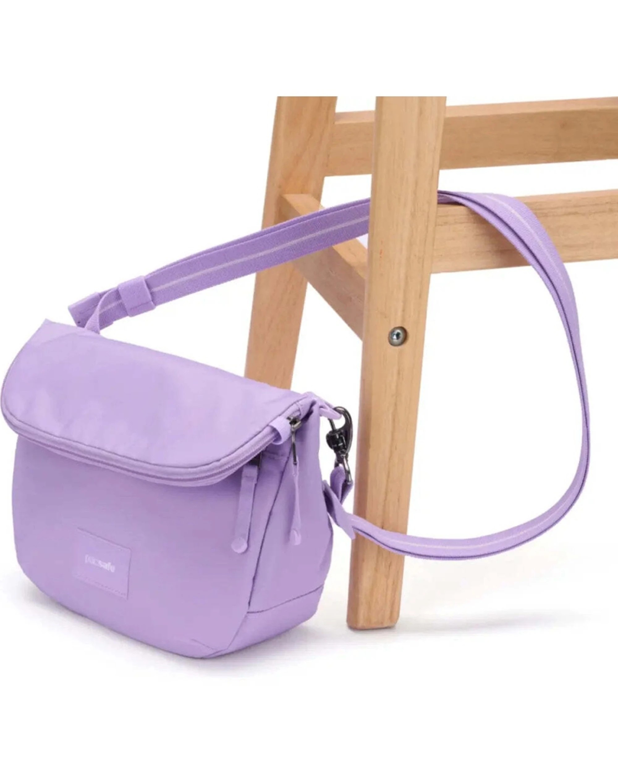 7 Pacsafe Go Anti-Theft RFID Blocking Expandable Saddle Crossbody Bag Secure Lavendar - Purple, 7 of 8