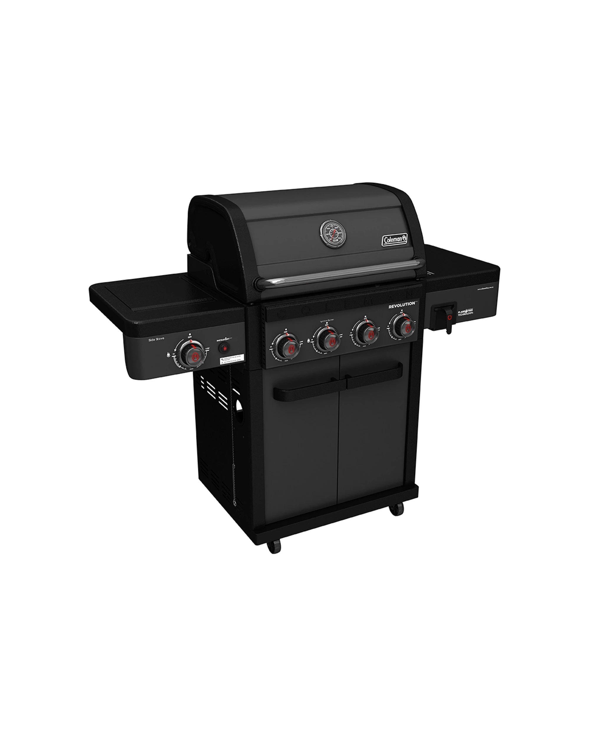 2 Coleman Revolution 4 Burner BBQ With Side Burner Instastart Ignition ULPG Gas - Black, 2 of 9
