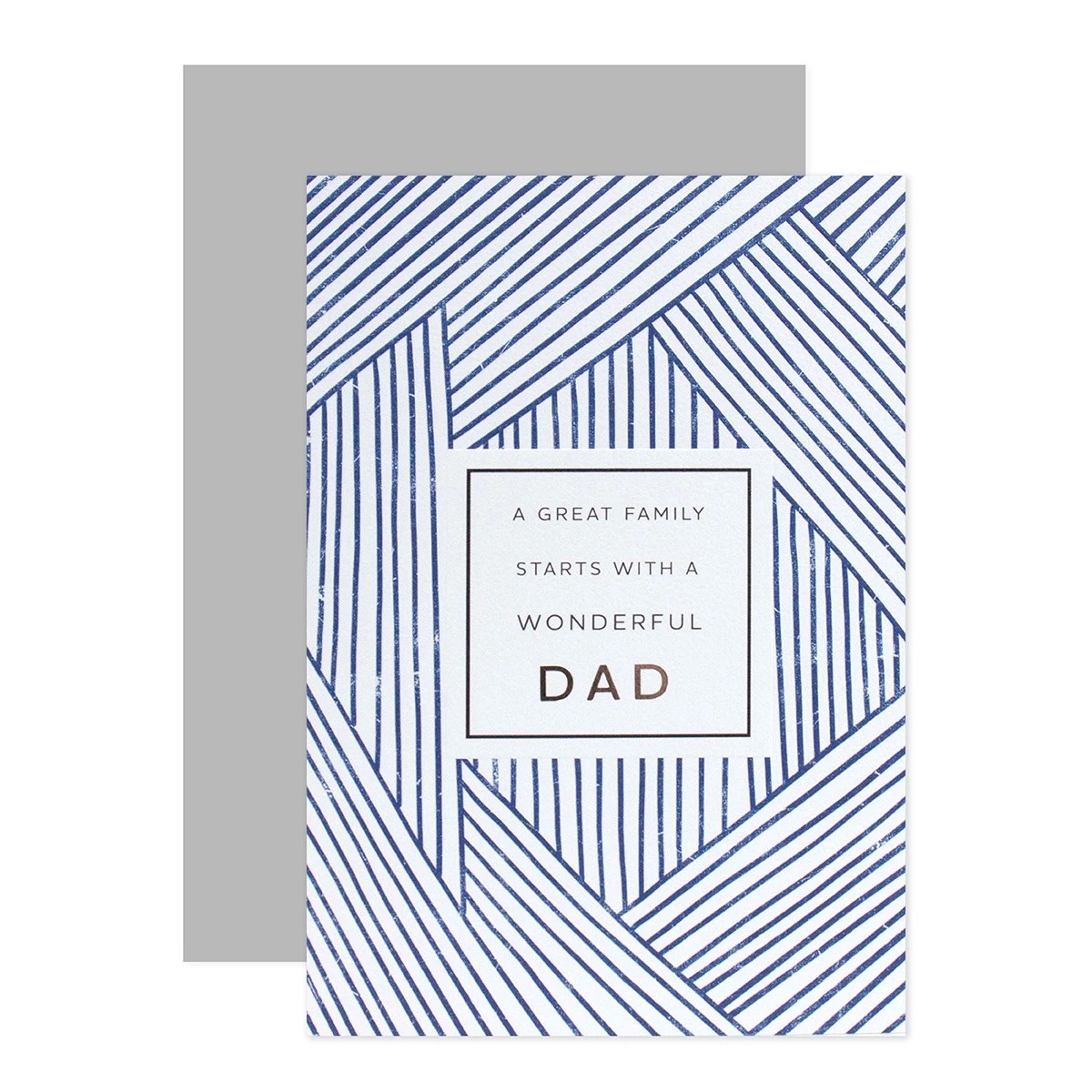 1 Connections from Hallmark Birthday Card - Navy Stripes, 1 of 3