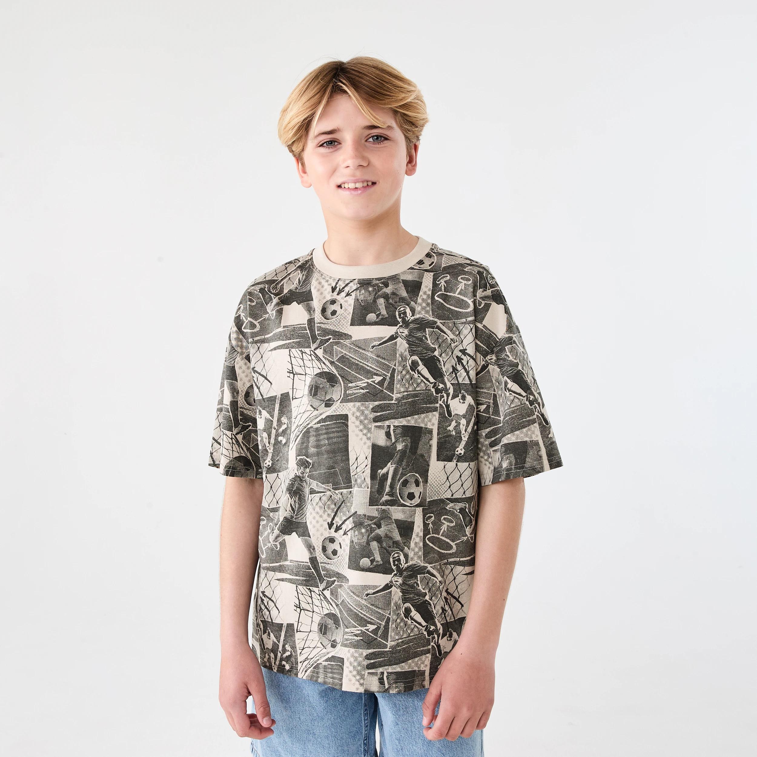 1 Short Sleeve Oversized All Over Print T-shirt Bge Sport, 1 of 7