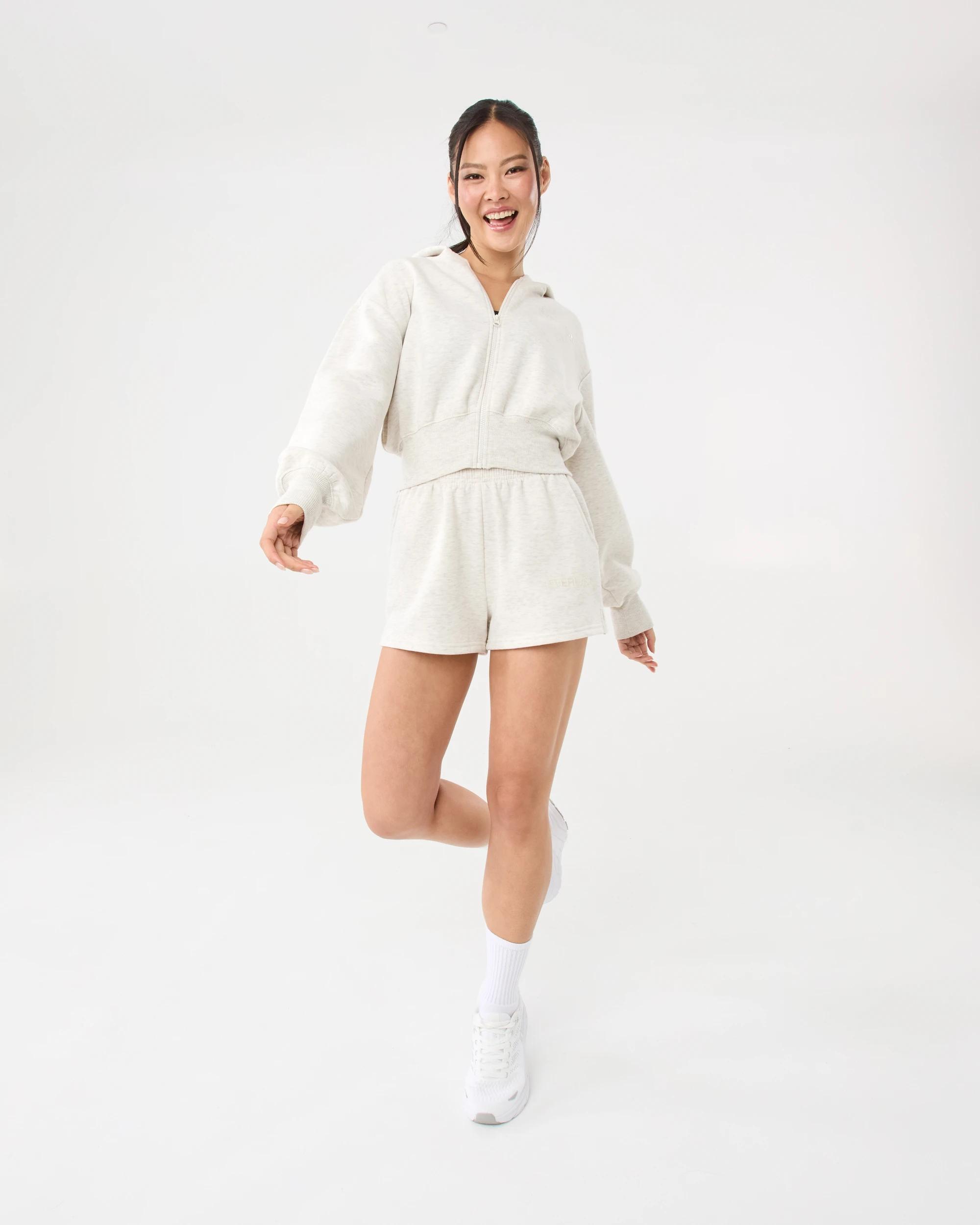 3 Everlast Womens Street Sweat Shorts Oat Marle, 3 of 10