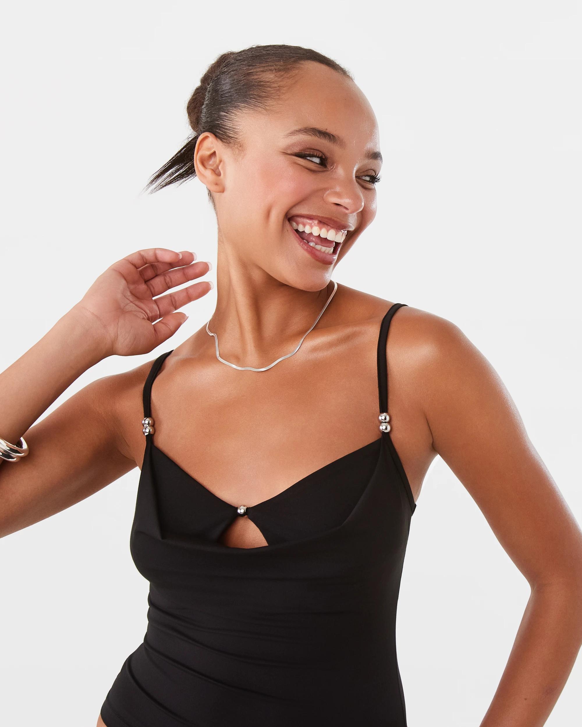 5 Sleeveless Cut Out Bead Tank Black, 5 of 8